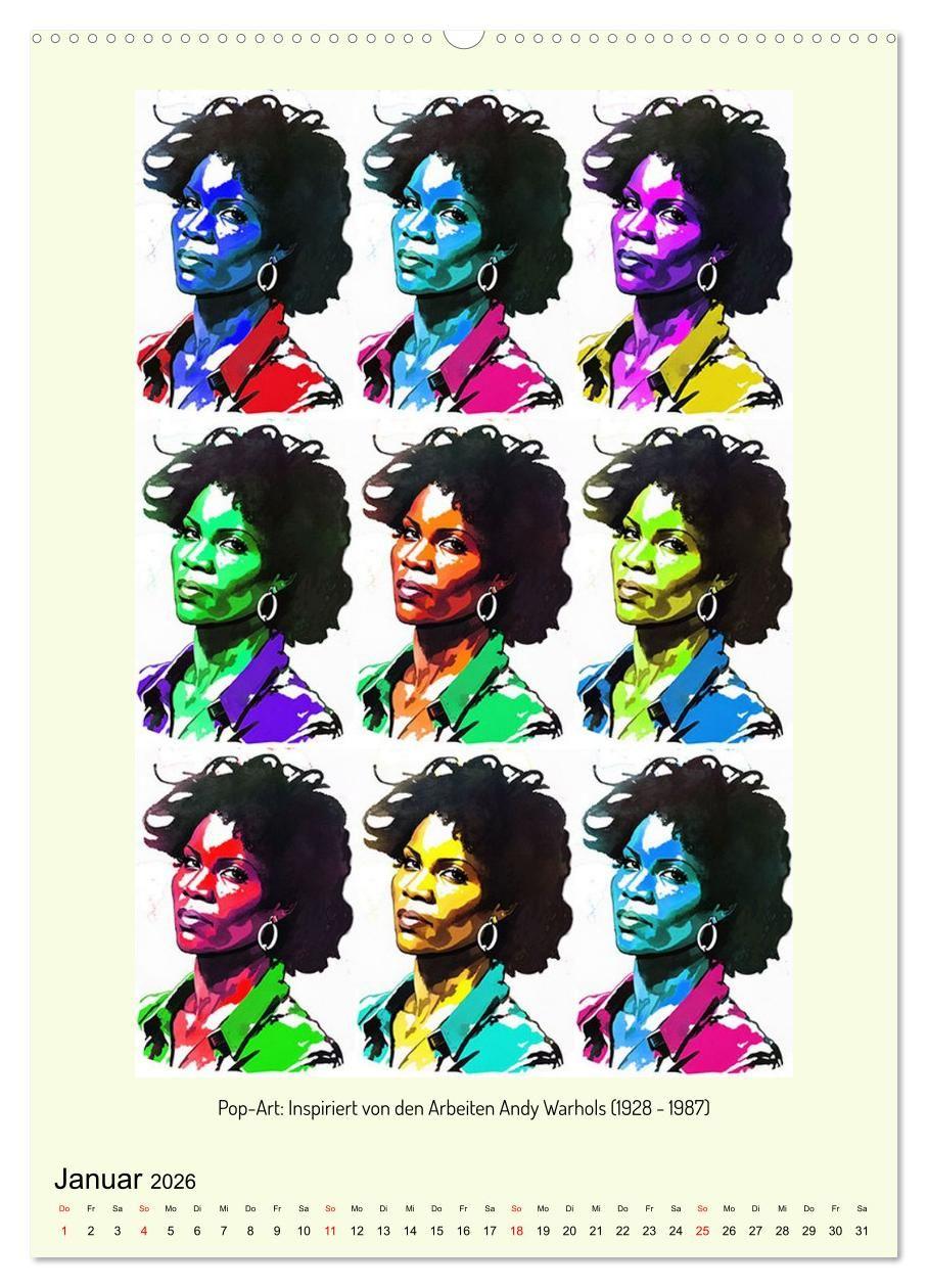 Beispielinhalt (Bild) Pop-Art und Neo-Pop (Wandkalender 2026 DIN A2 hoch), CALVENDO Monatskalender