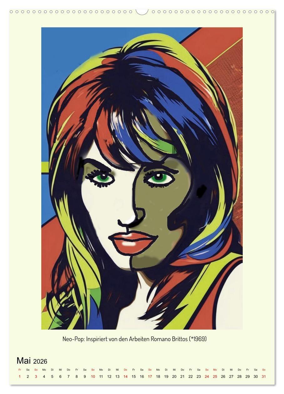 Beispielinhalt (Bild) Pop-Art und Neo-Pop (Wandkalender 2026 DIN A2 hoch), CALVENDO Monatskalender