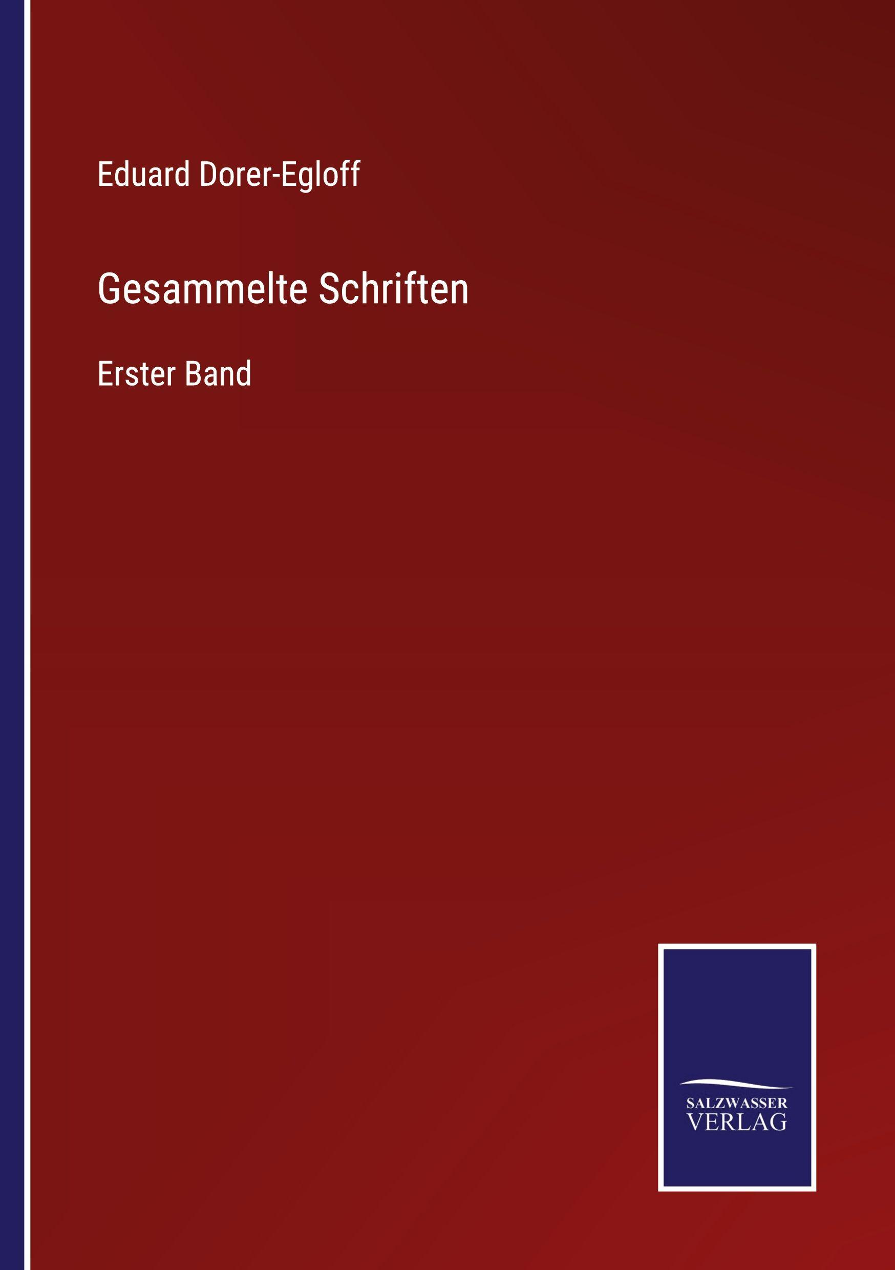 Vorderes Coverbild Gesammelte Schriften