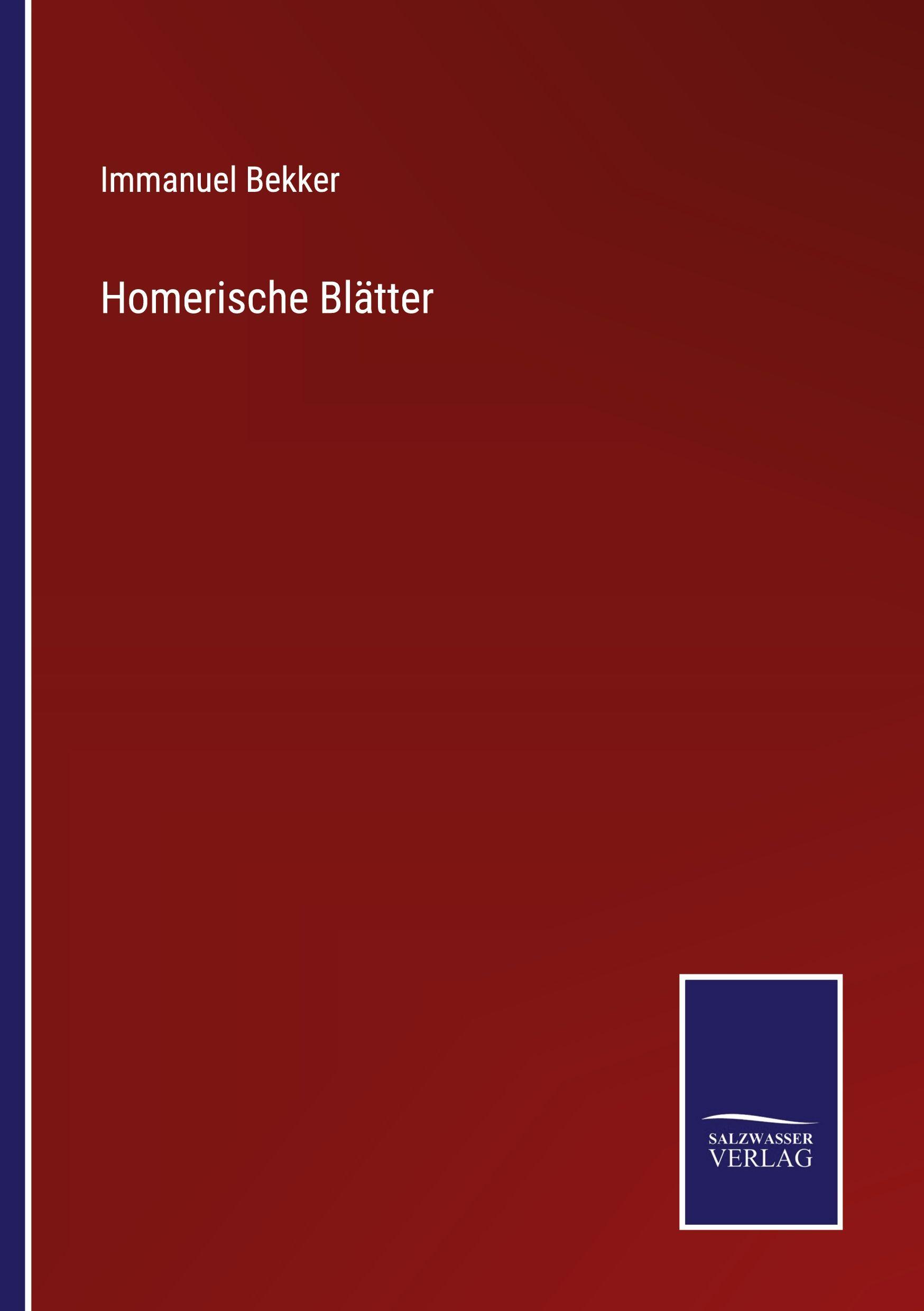 Vorderes Coverbild Homerische Blätter