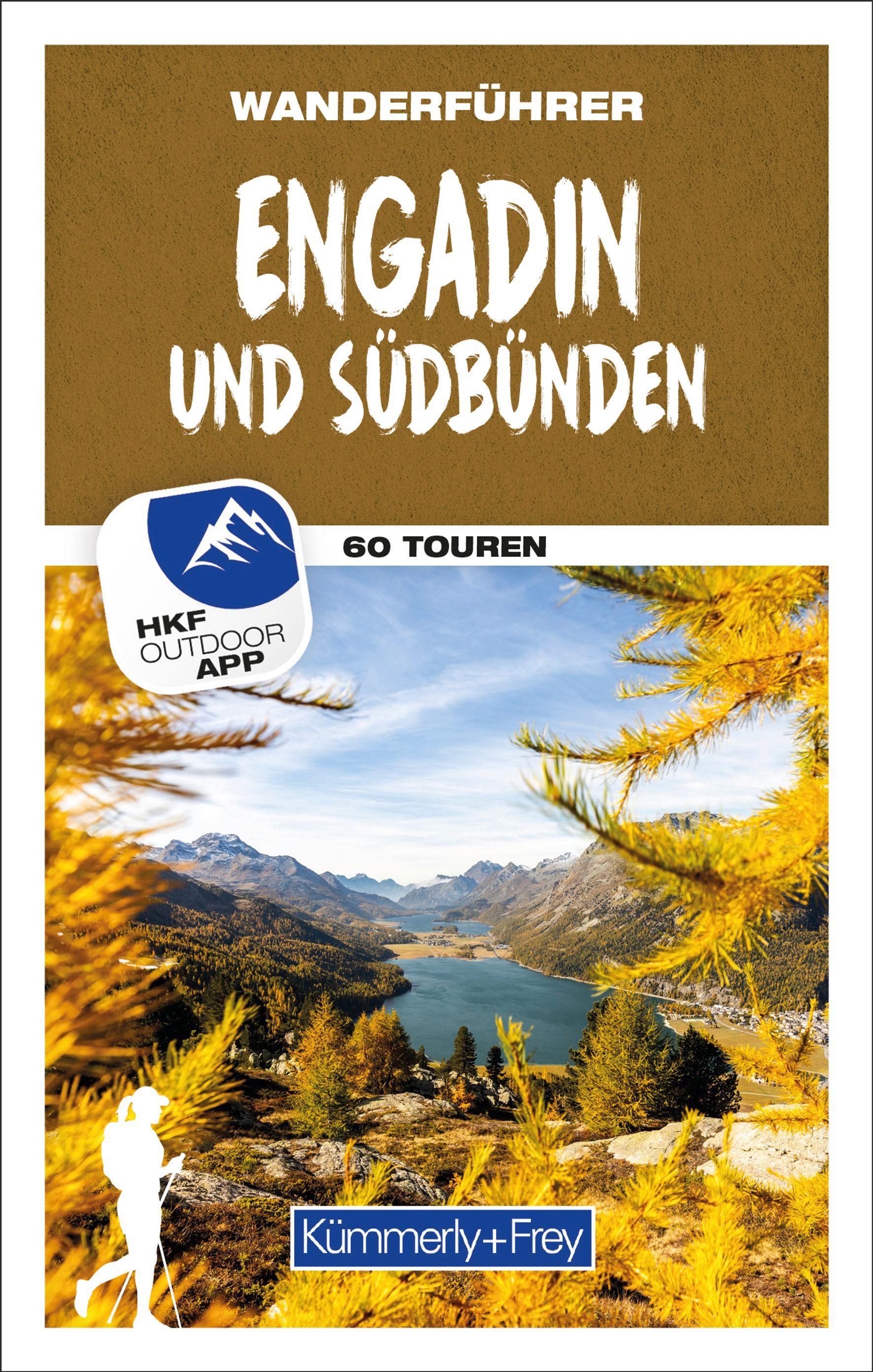 Vorderes Coverbild Kümmerly+Frey Wanderführer Engadin und Südbünden