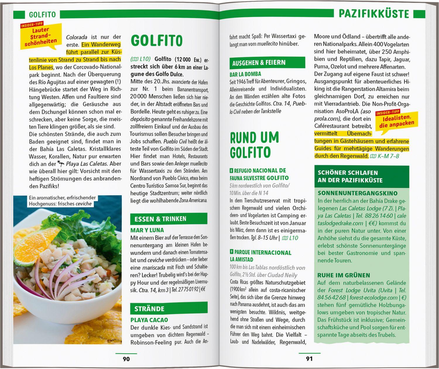 Beispielinhalt (Bild) MARCO POLO Reiseführer Costa Rica