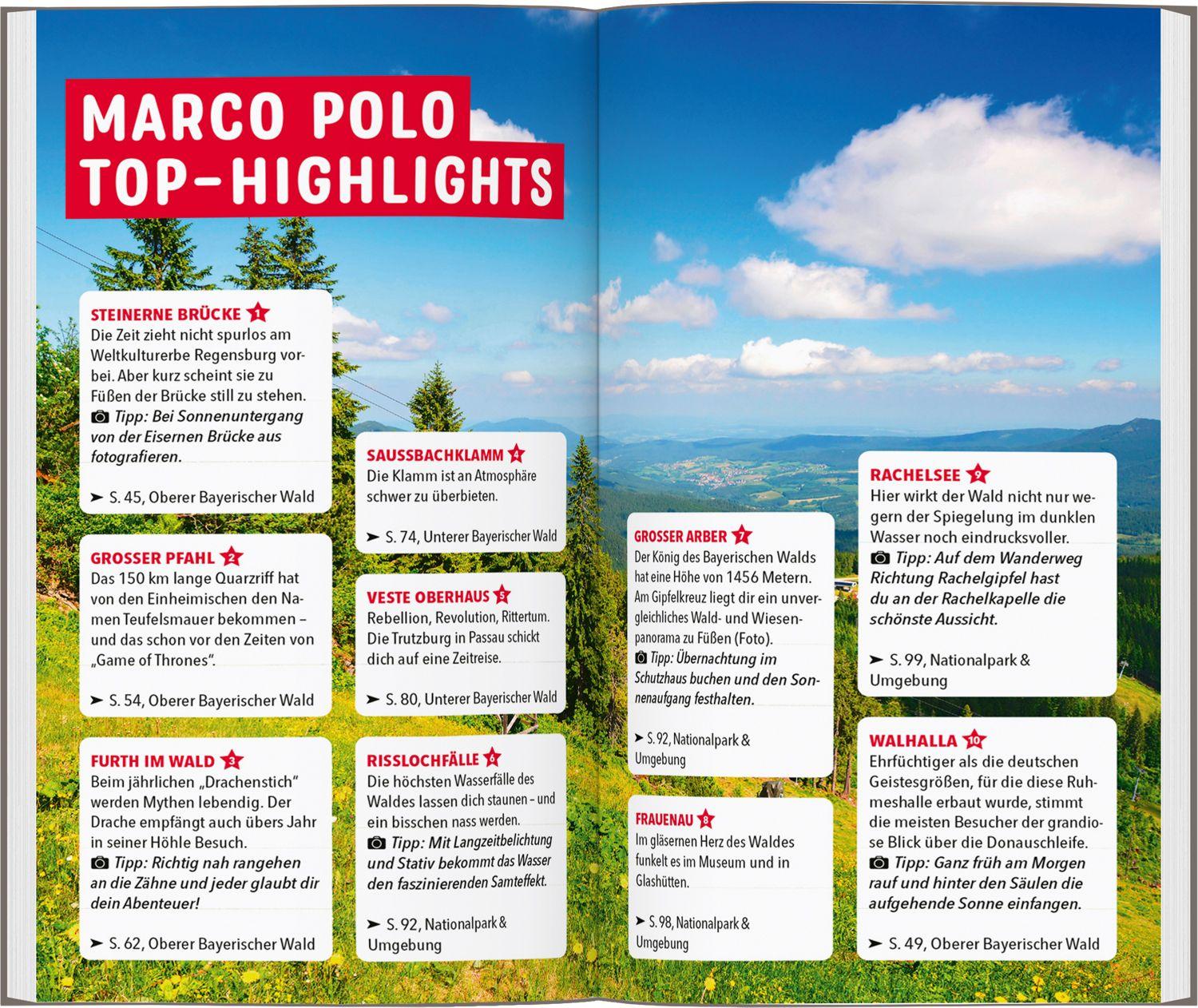 Beispielinhalt (Bild) MARCO POLO Reiseführer Bayerischer Wald