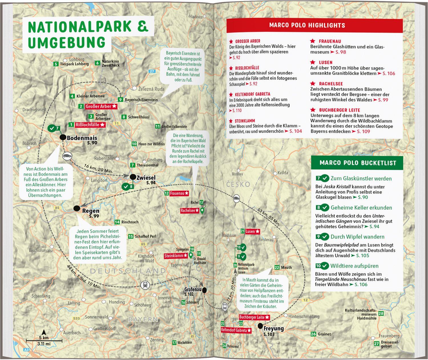 Beispielinhalt (Bild) MARCO POLO Reiseführer Bayerischer Wald