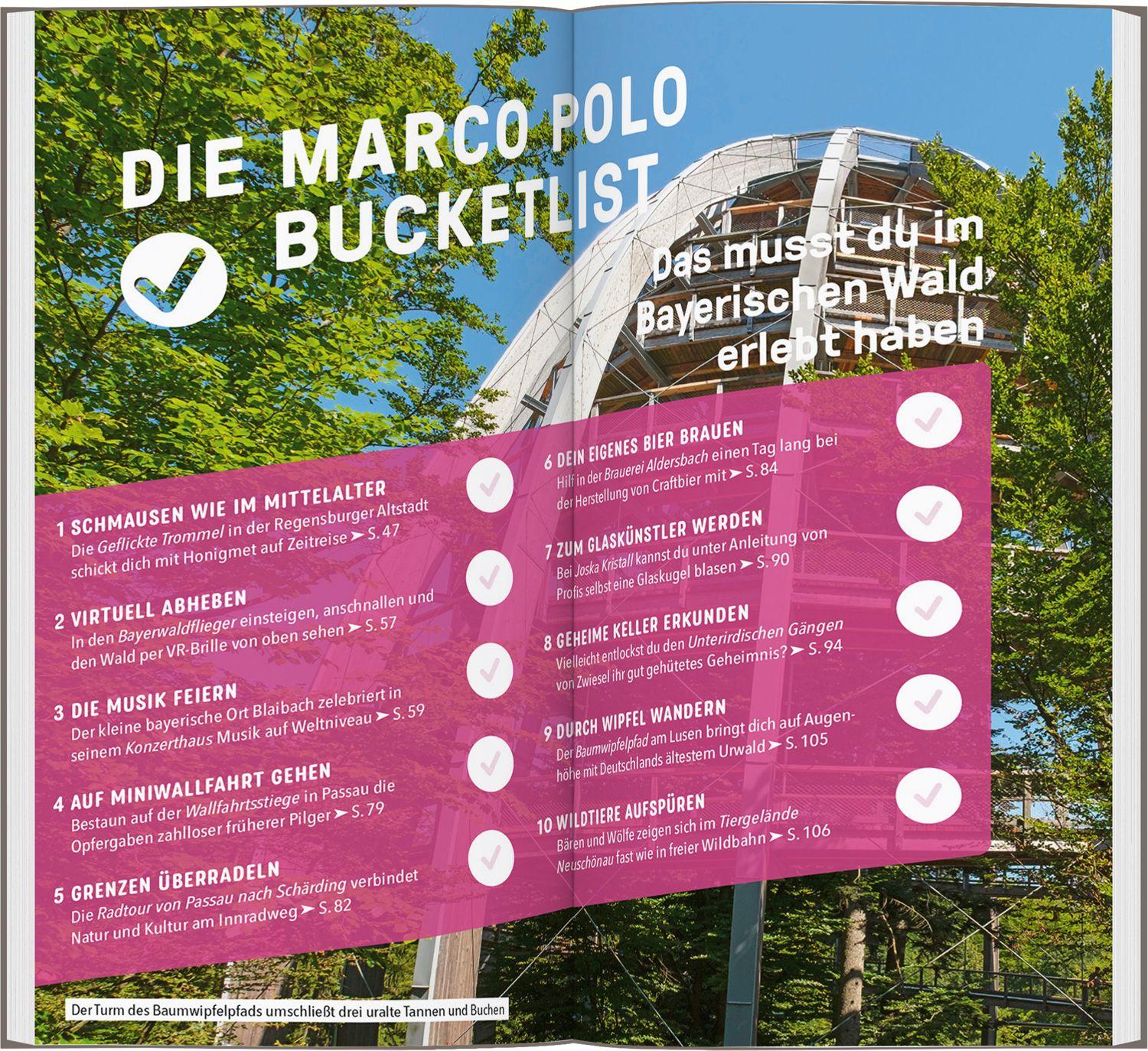 Beispielinhalt (Bild) MARCO POLO Reiseführer Bayerischer Wald