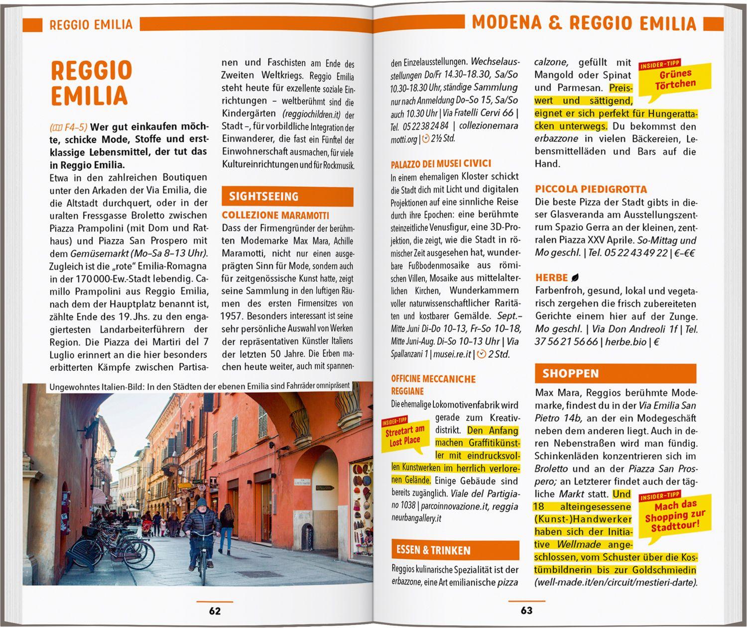 Beispielinhalt (Bild) MARCO POLO Reiseführer Emilia-Romagna, Bologna, Parma, Ravenna