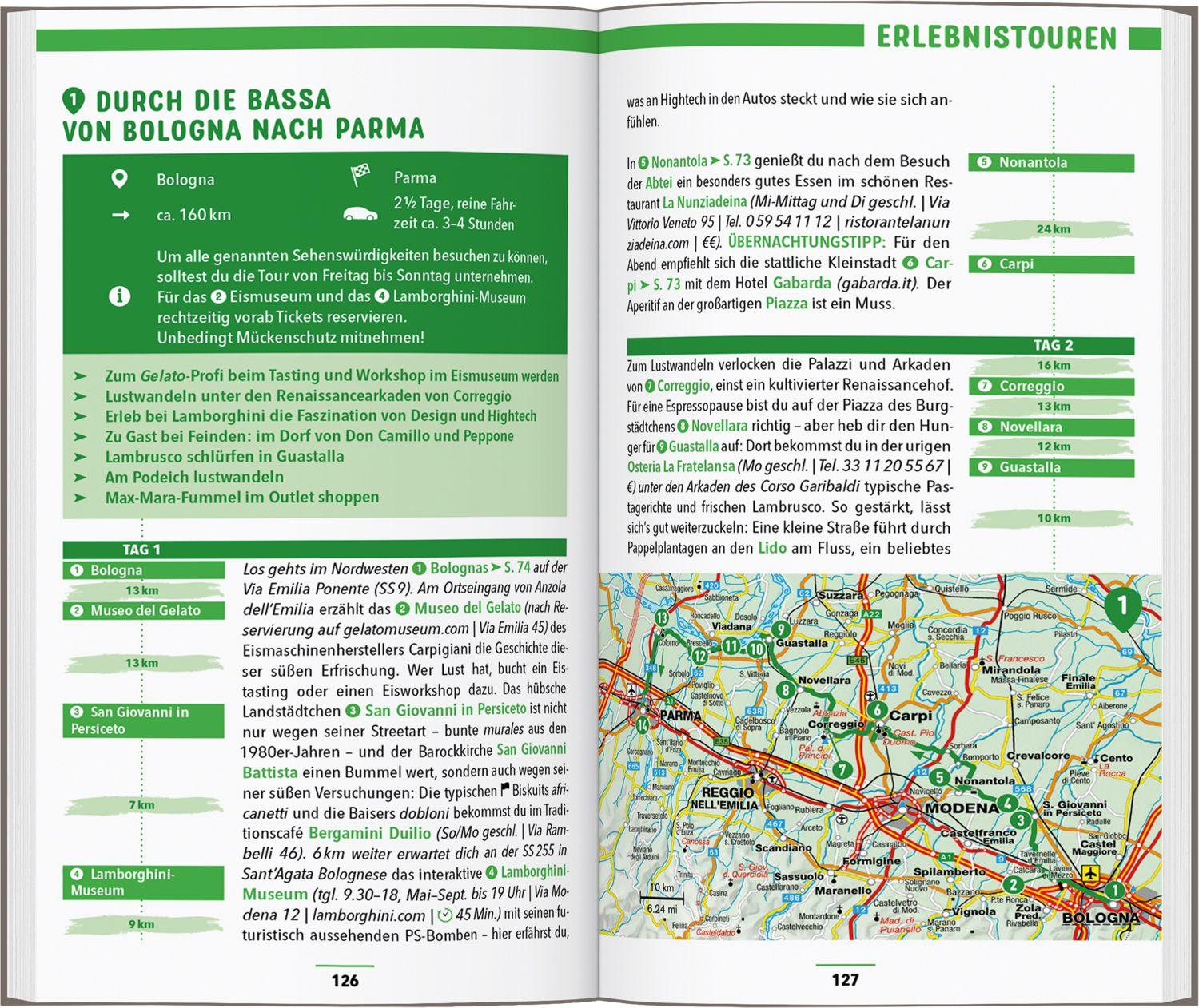 Beispielinhalt (Bild) MARCO POLO Reiseführer Emilia-Romagna, Bologna, Parma, Ravenna