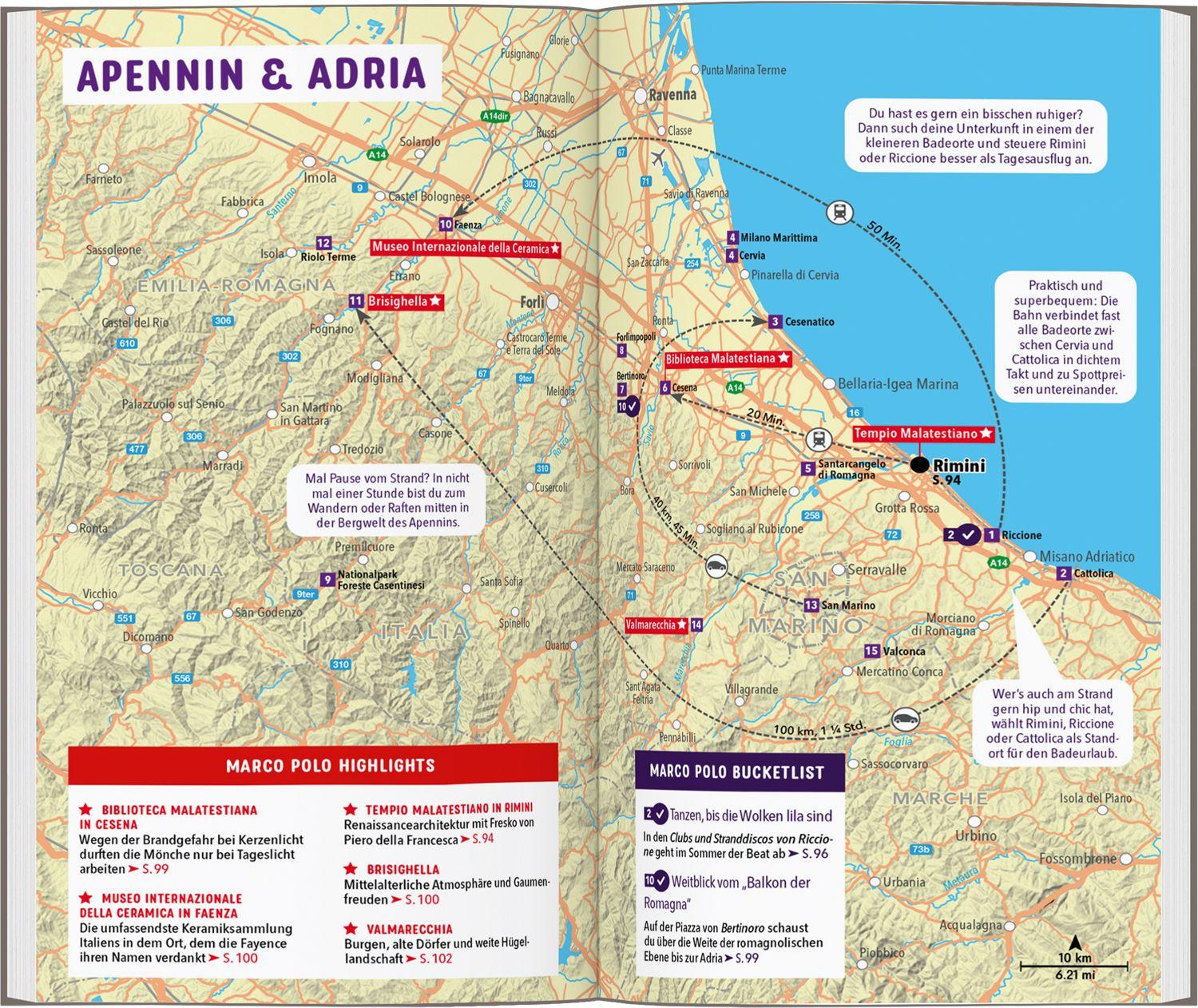 Beispielinhalt (Bild) MARCO POLO Reiseführer Emilia-Romagna, Bologna, Parma, Ravenna