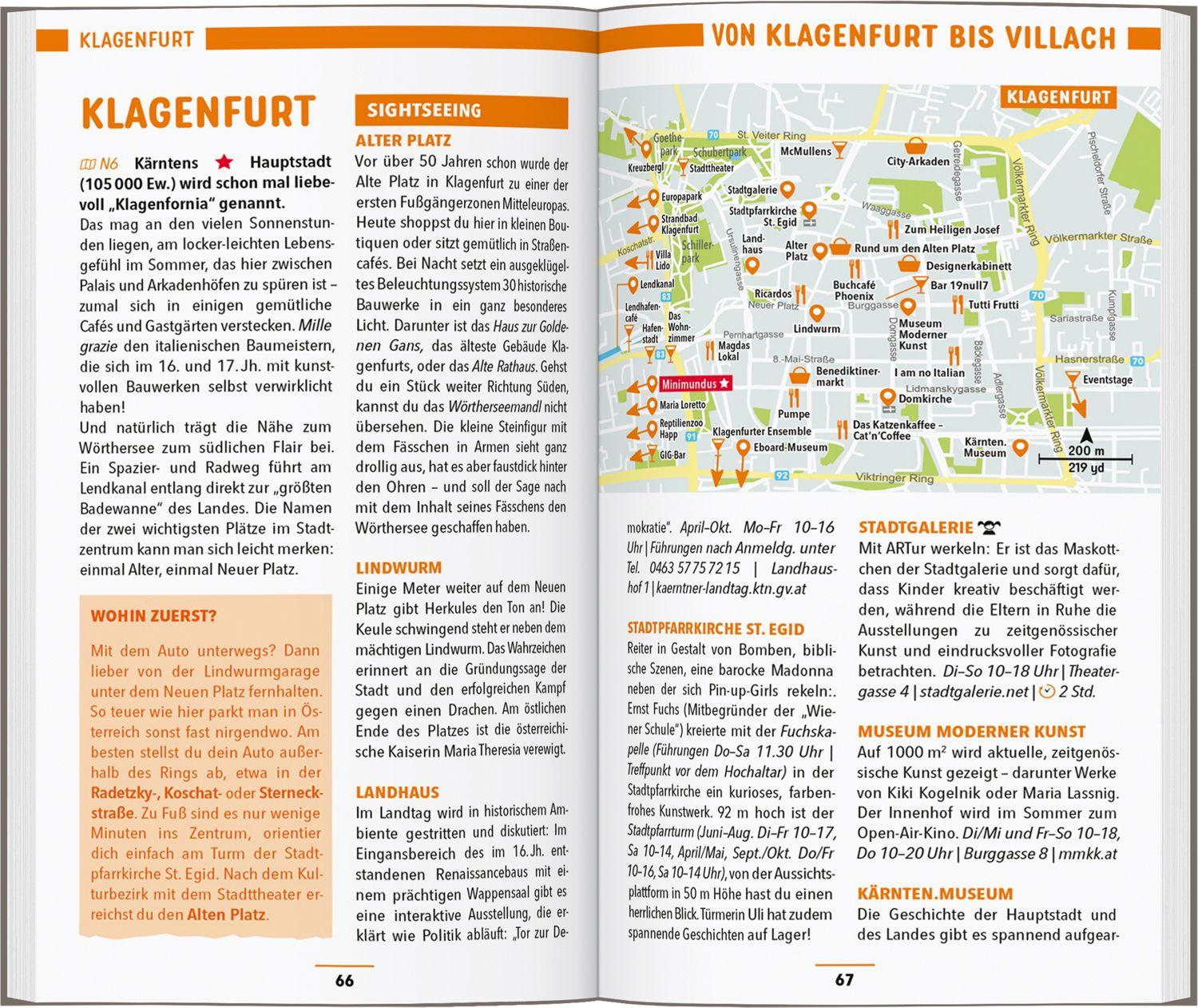 Beispielinhalt (Bild) MARCO POLO Reiseführer Kärnten