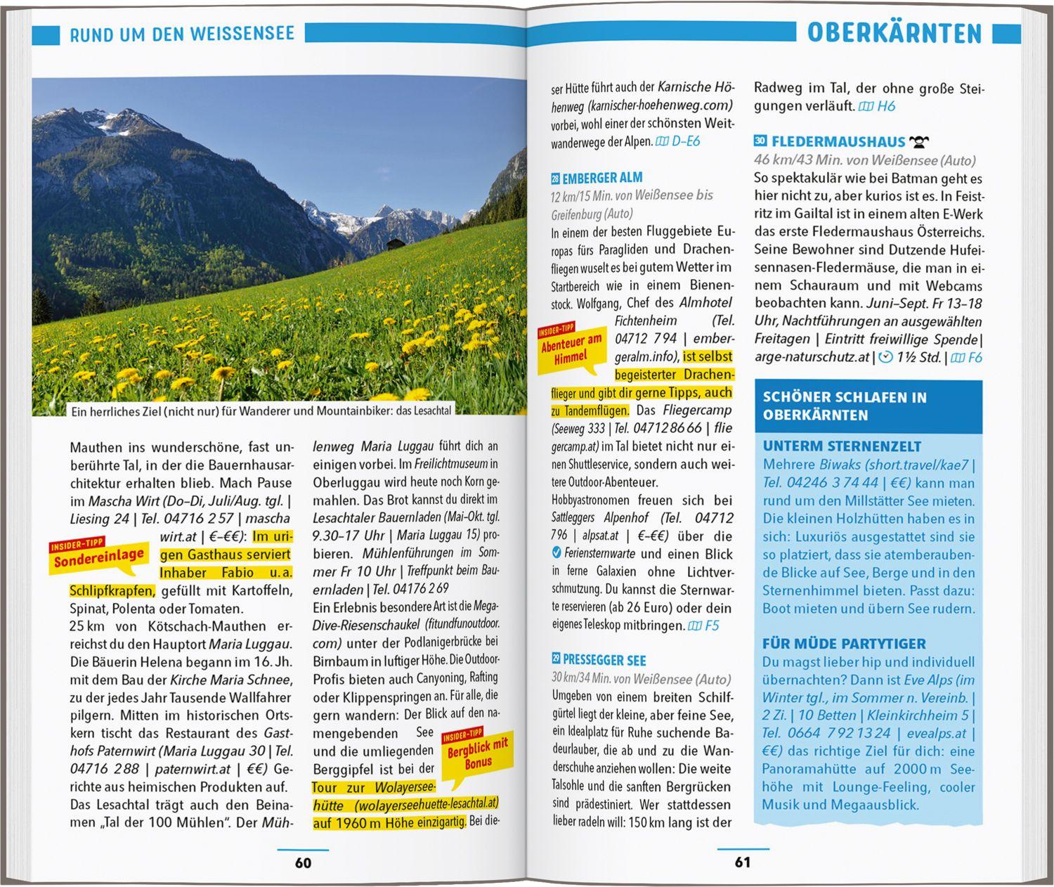 Beispielinhalt (Bild) MARCO POLO Reiseführer Kärnten