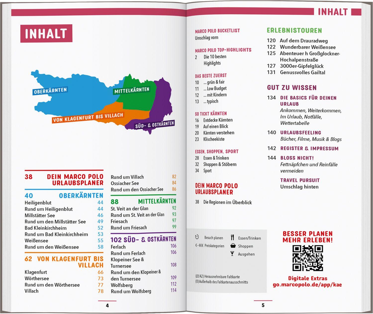 Beispielinhalt (Bild) MARCO POLO Reiseführer Kärnten
