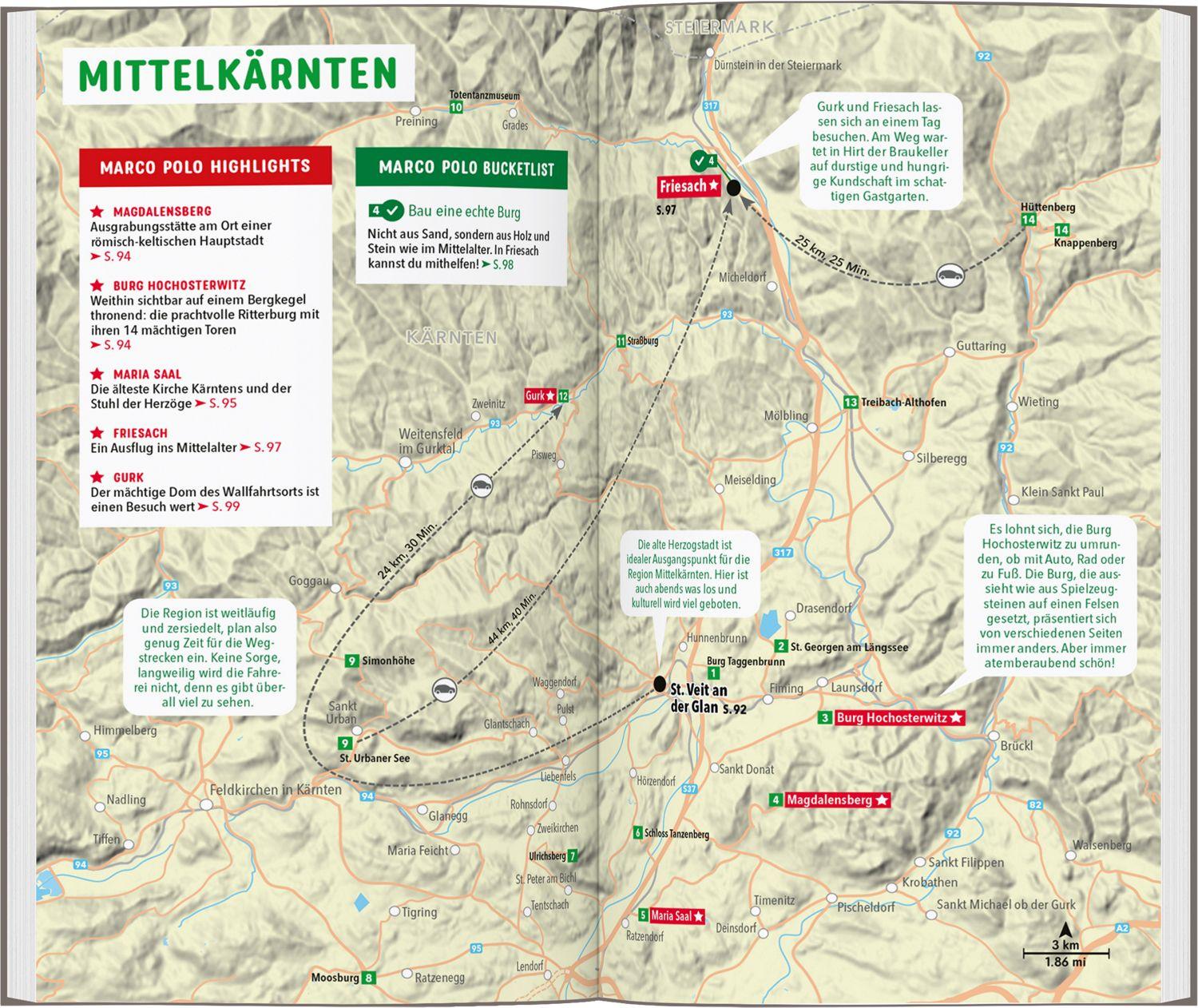 Beispielinhalt (Bild) MARCO POLO Reiseführer Kärnten