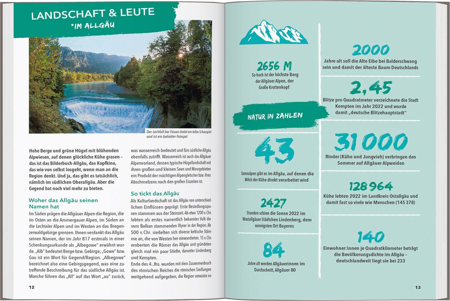 Beispielinhalt (Bild) MARCO POLO OUTDOOR GUIDE Reiseführer Allgäu