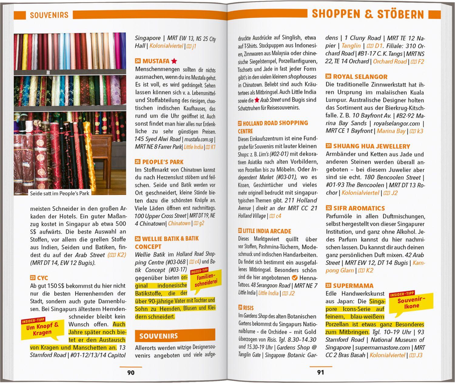 Beispielinhalt (Bild) MARCO POLO Reiseführer Singapur
