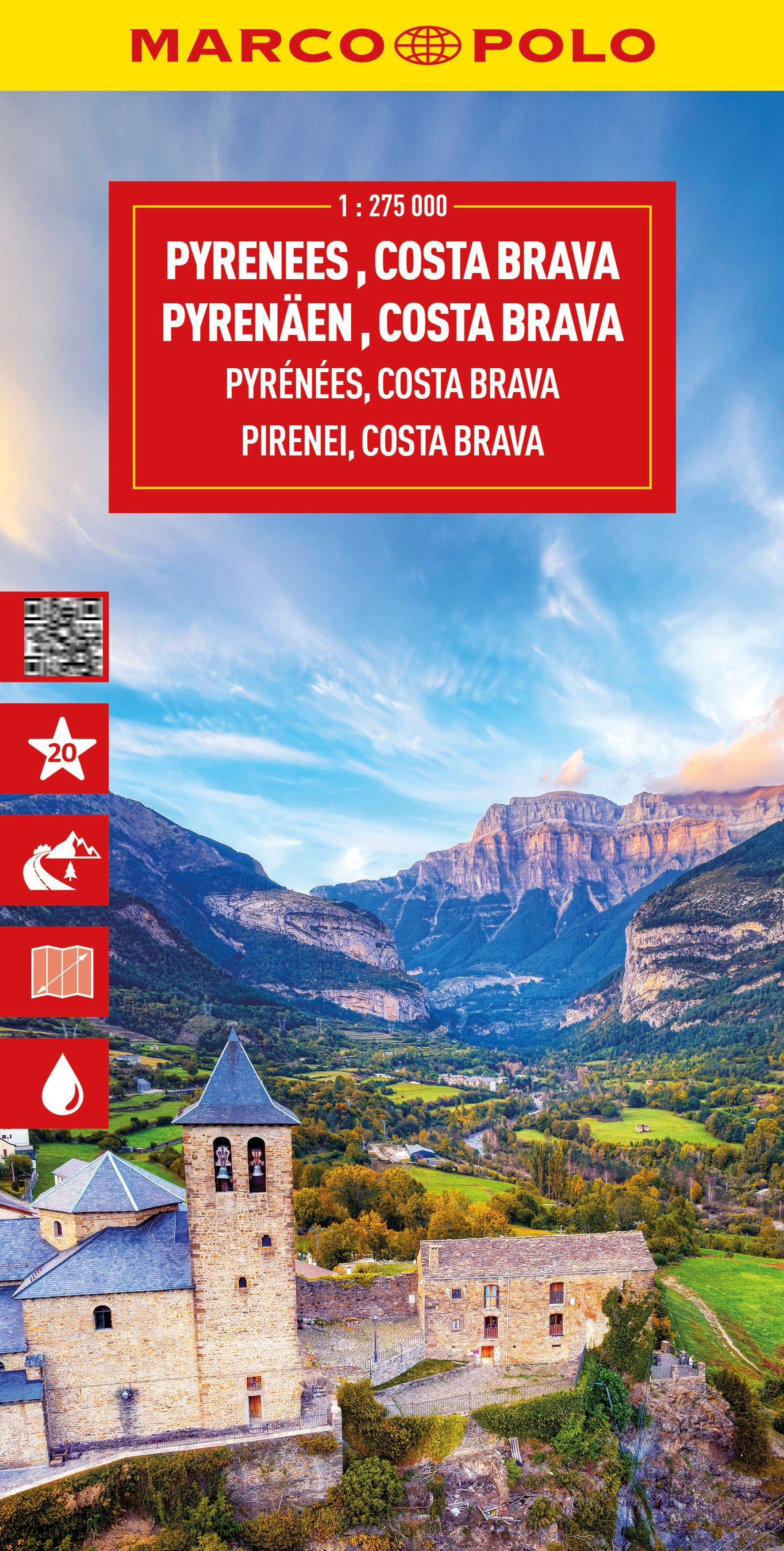 Vorderes Coverbild MARCO POLO Reisekarte Pyrenäen, Costa Brava 1:275.000