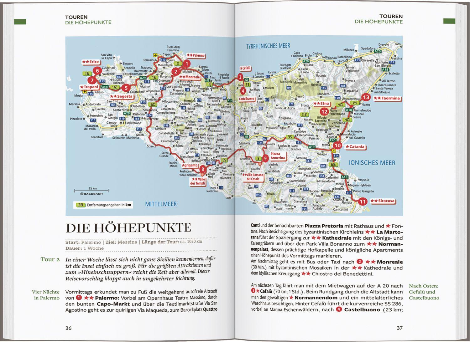 Beispielinhalt (Bild) Baedeker Reiseführer Sizilien