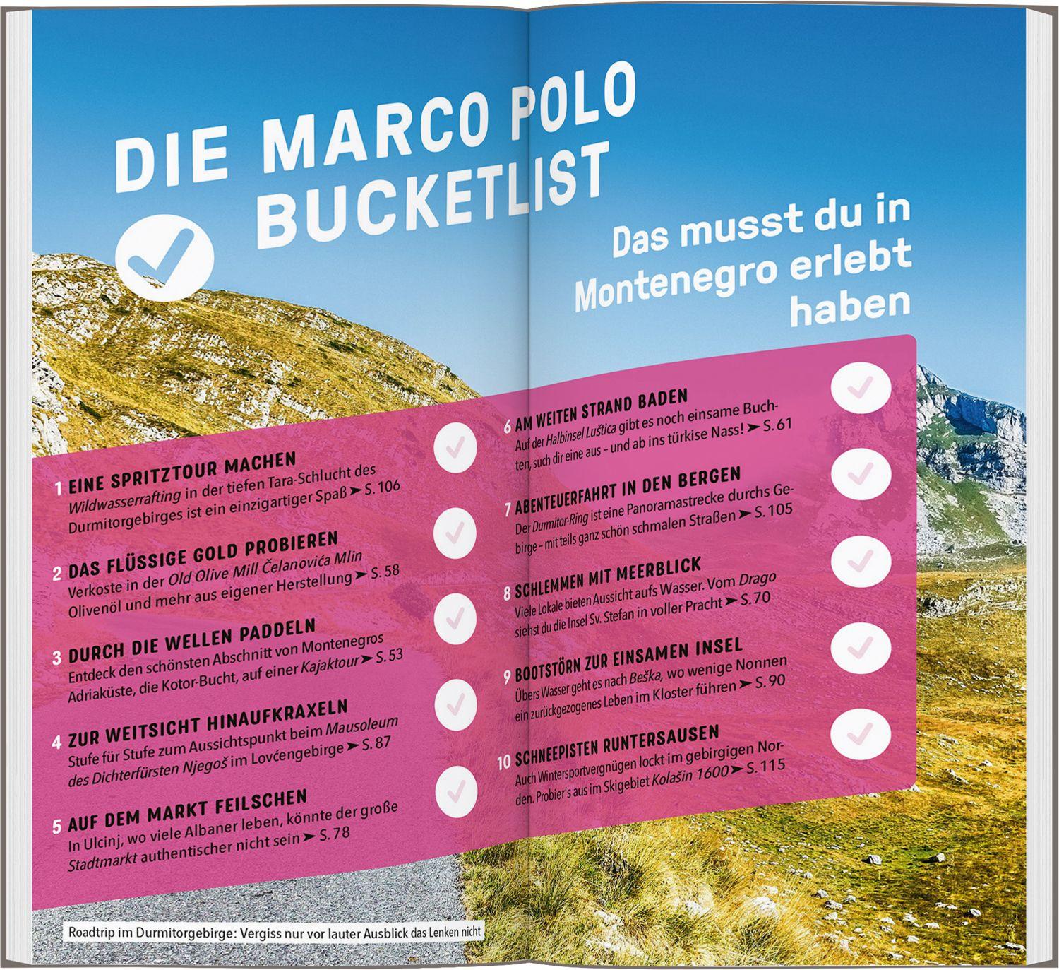 Beispielinhalt (Bild) MARCO POLO Reiseführer Montenegro