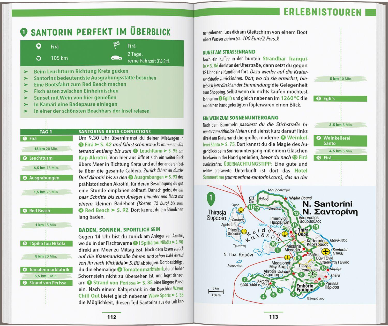 Beispielinhalt (Bild) MARCO POLO Reiseführer Santorin