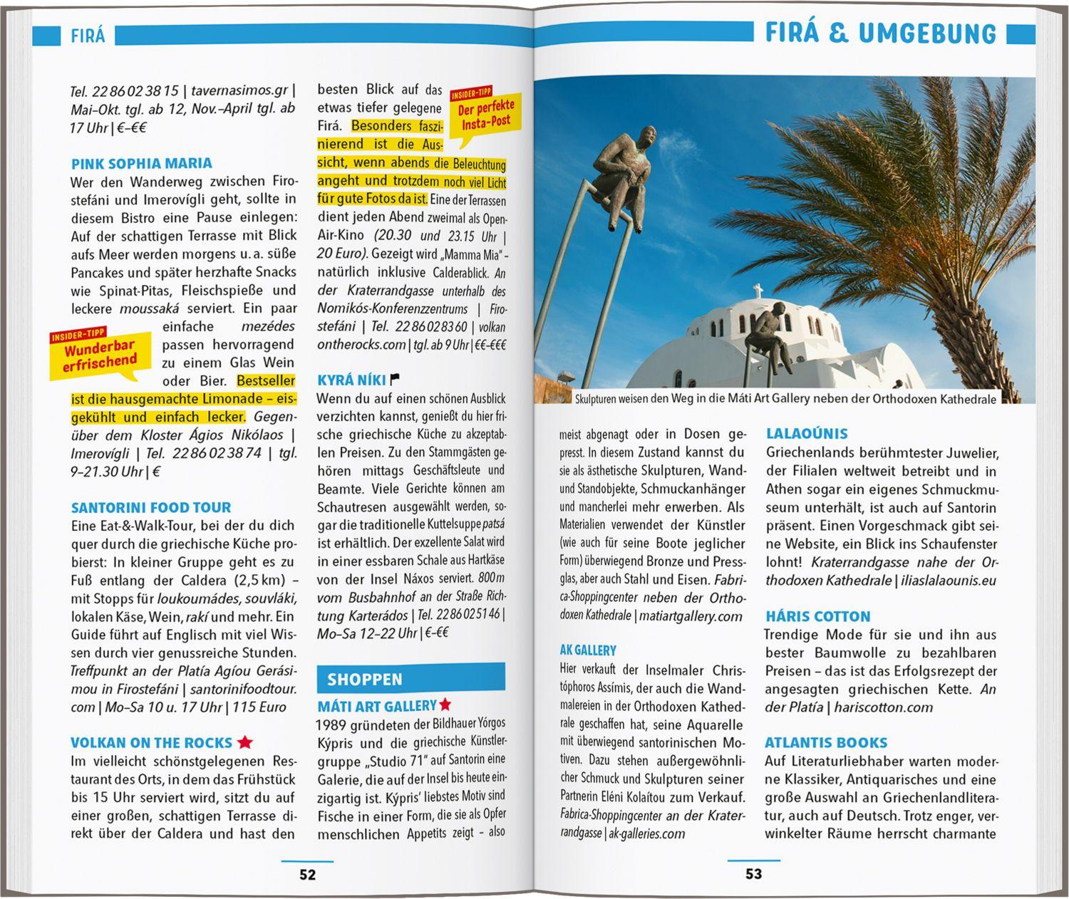 Beispielinhalt (Bild) MARCO POLO Reiseführer Santorin