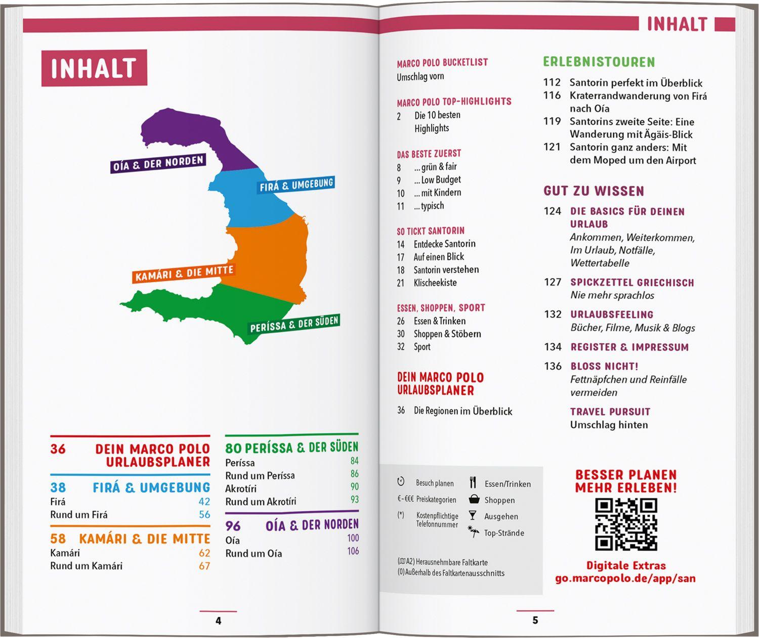 Beispielinhalt (Bild) MARCO POLO Reiseführer Santorin