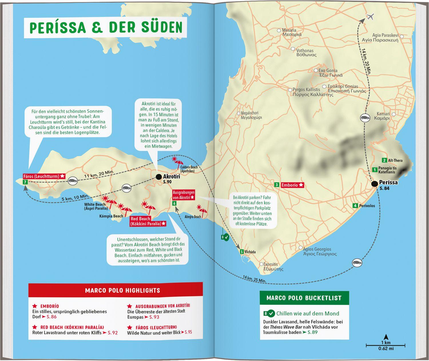 Beispielinhalt (Bild) MARCO POLO Reiseführer Santorin
