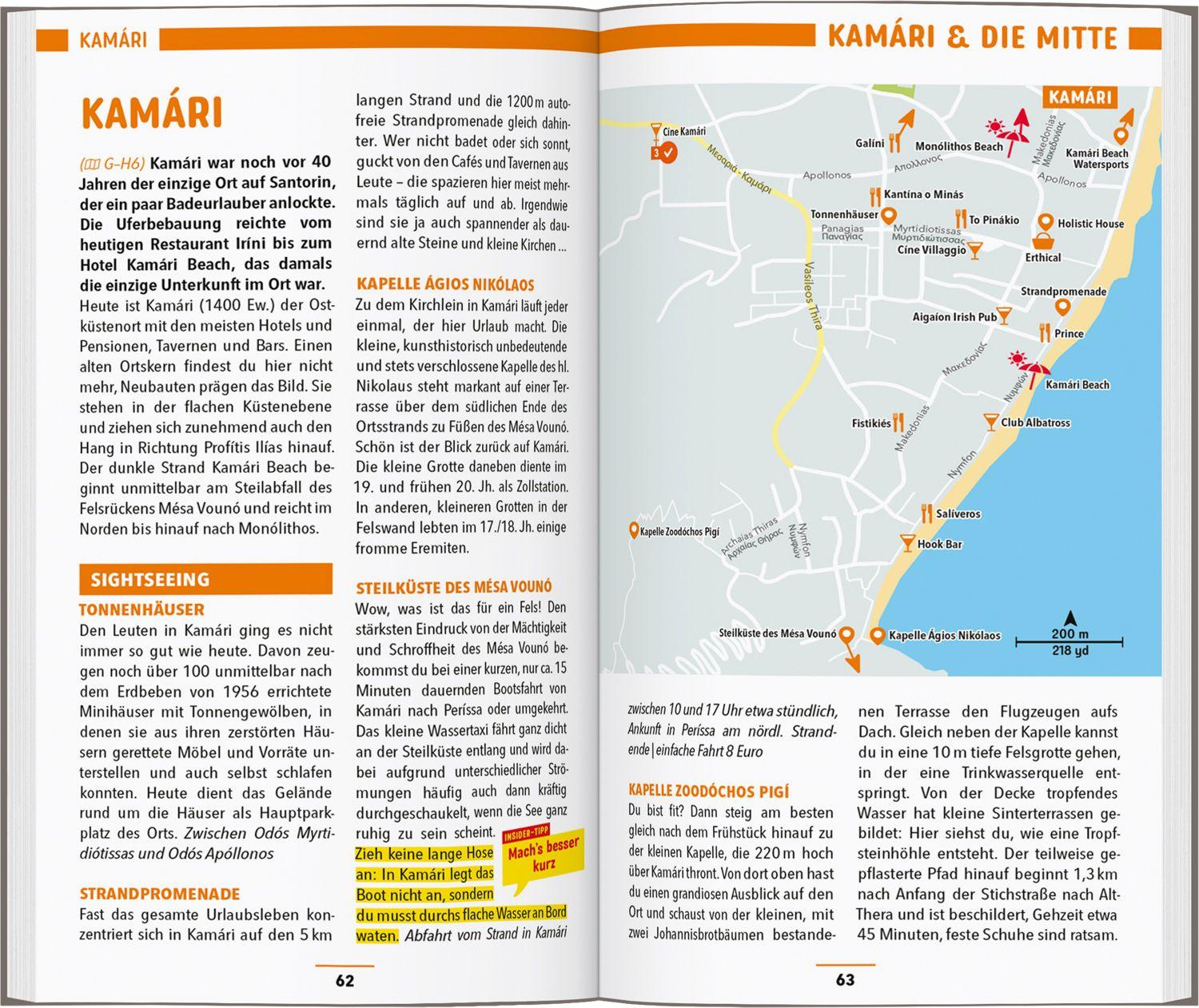 Beispielinhalt (Bild) MARCO POLO Reiseführer Santorin