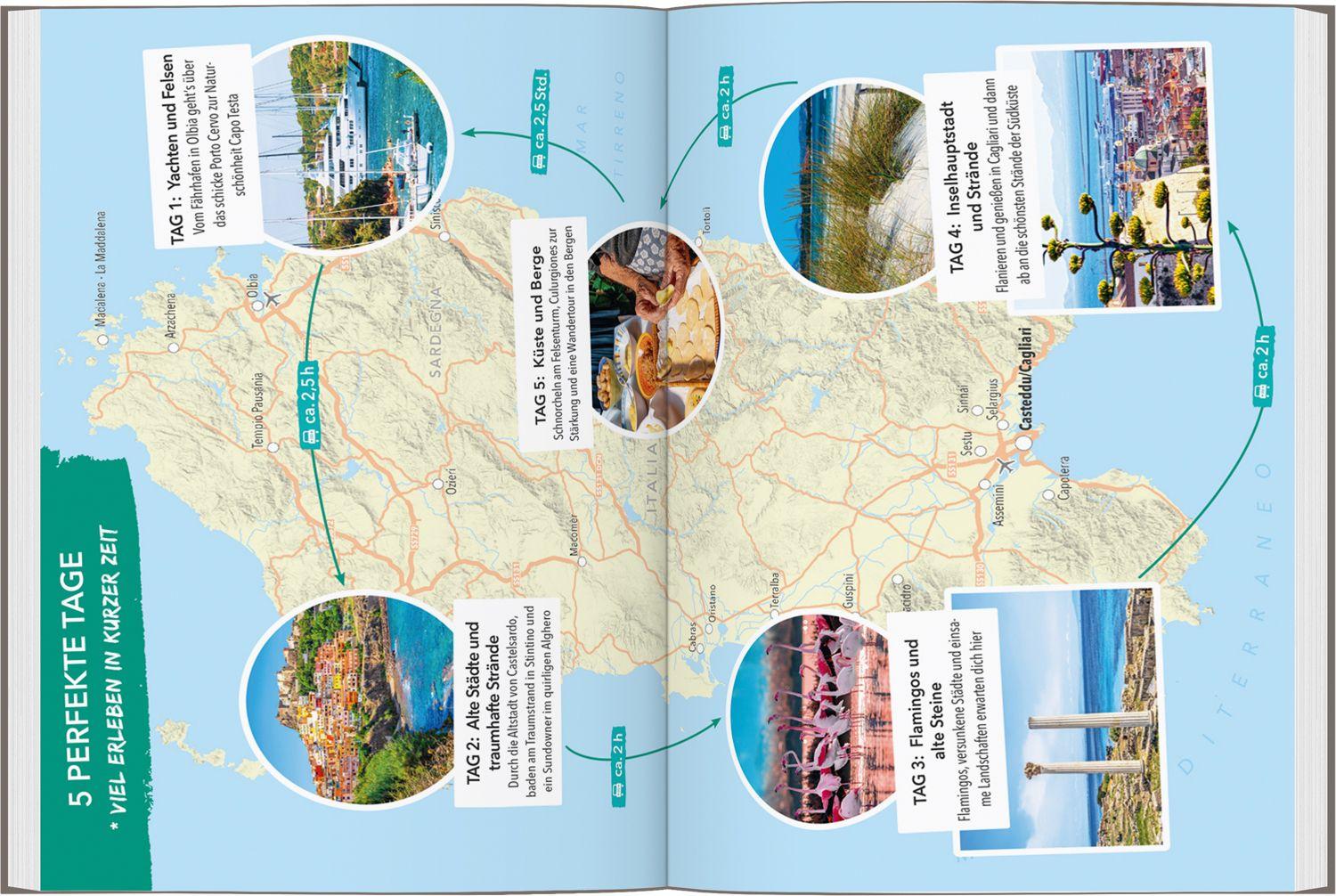 Beispielinhalt (Bild) MARCO POLO OUTDOOR GUIDE Reiseführer Sardinien