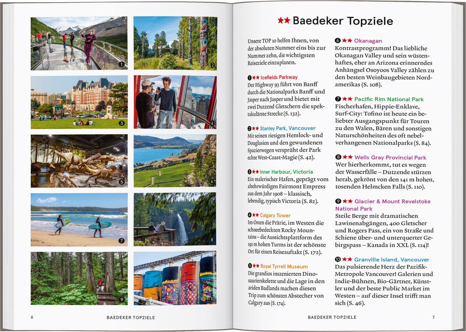 Beispielinhalt (Bild) Baedeker SMART Reiseführer Baedeker SMART Reiseführer Vancouver & Kanadische Rockies