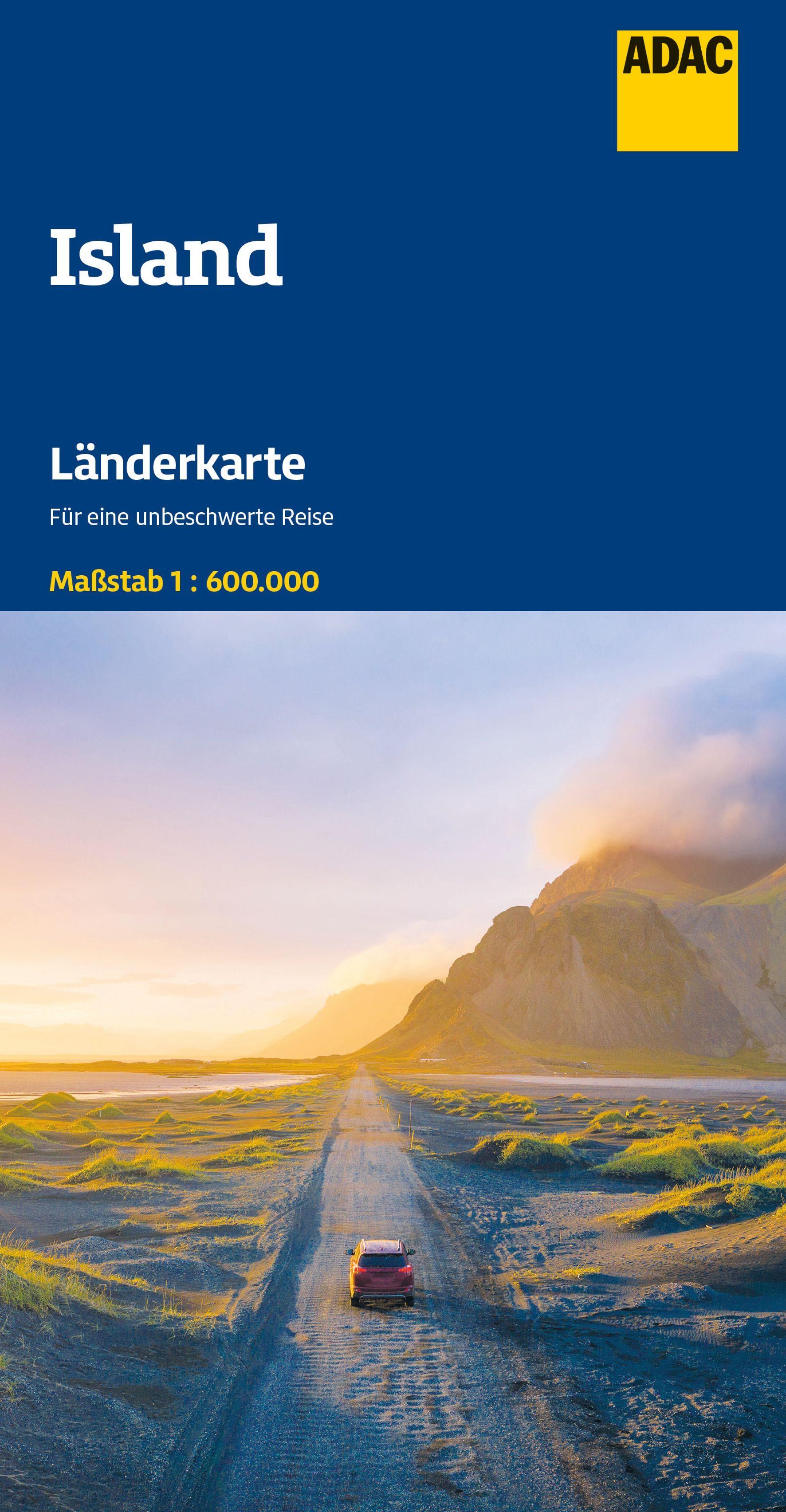 Vorderes Coverbild ADAC Länderkarte Island 1:600.000