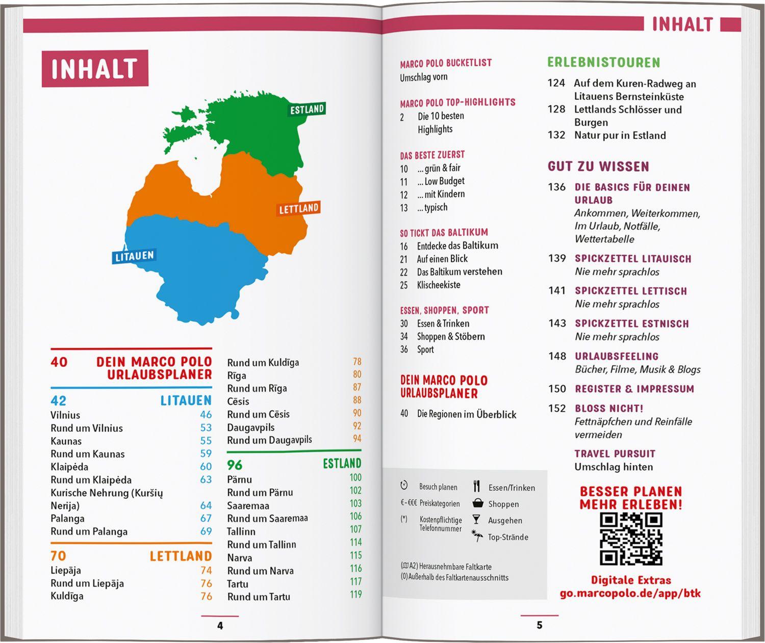Beispielinhalt (Bild) MARCO POLO Reiseführer Baltikum, Estland, Lettland, Litauen