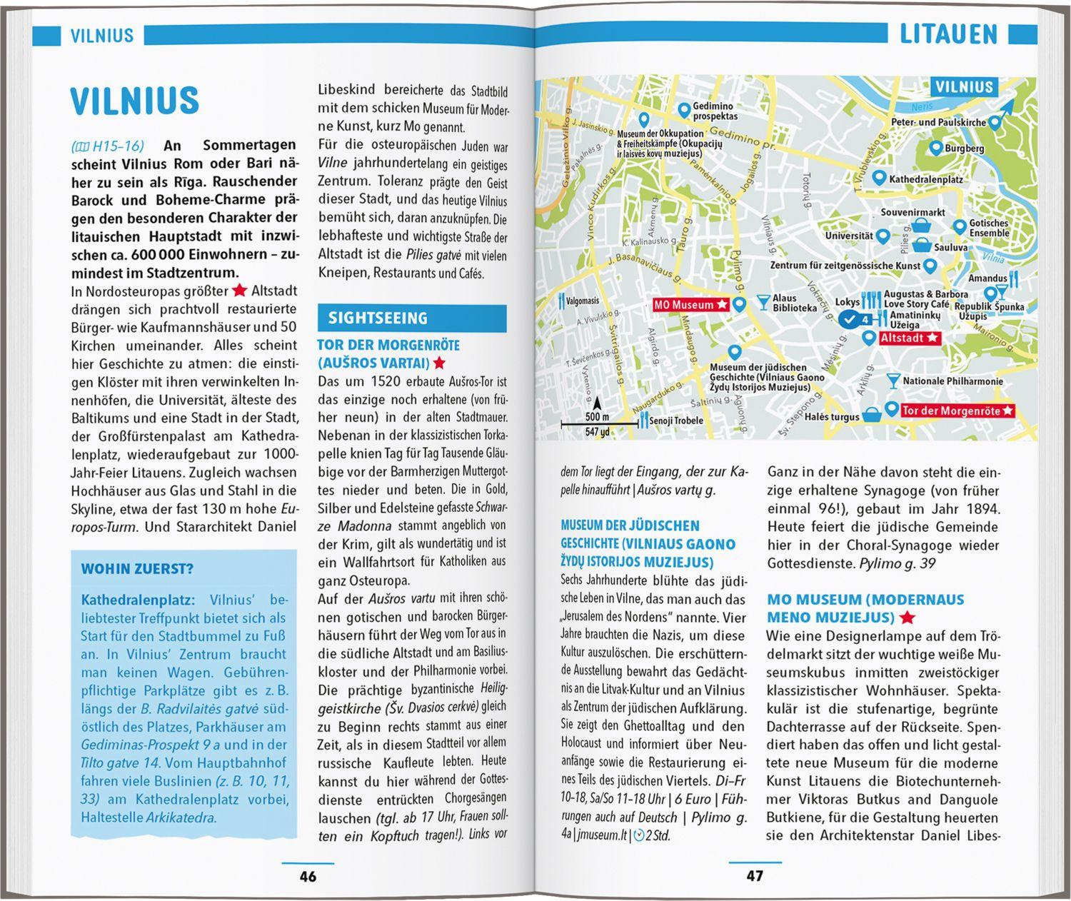 Beispielinhalt (Bild) MARCO POLO Reiseführer Baltikum, Estland, Lettland, Litauen