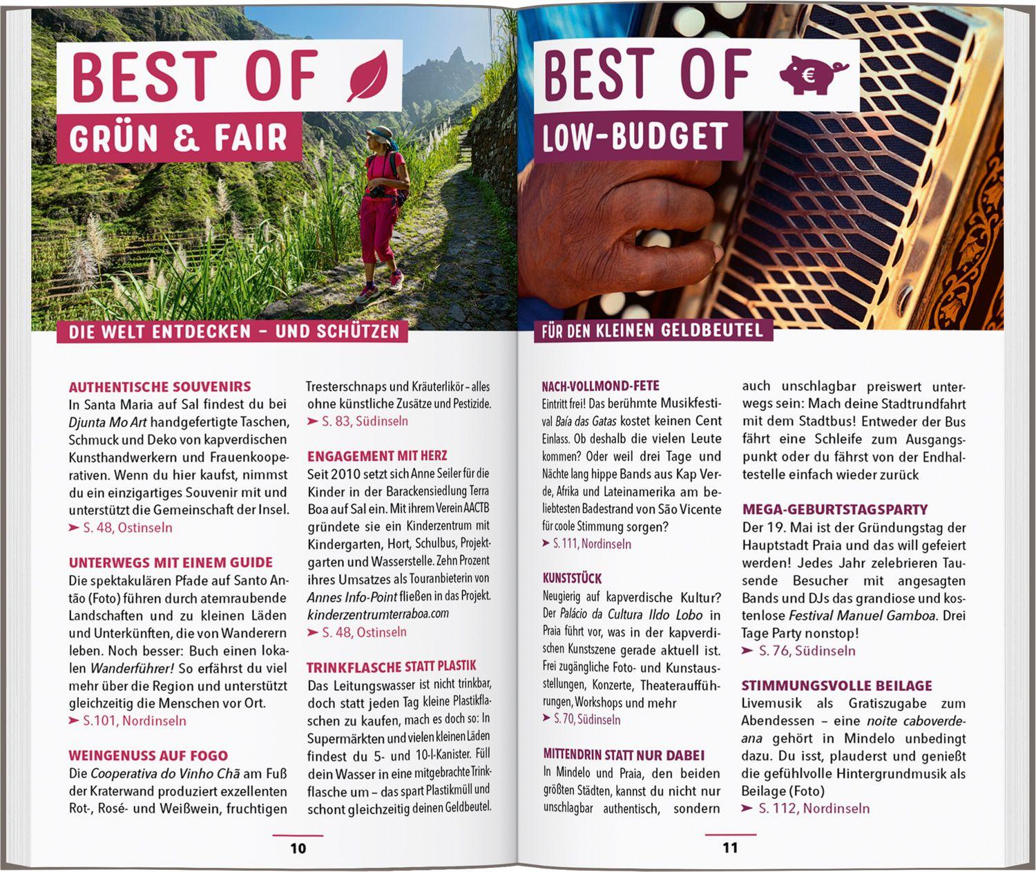 Beispielinhalt (Bild) MARCO POLO Reiseführer Kapverdische Inseln