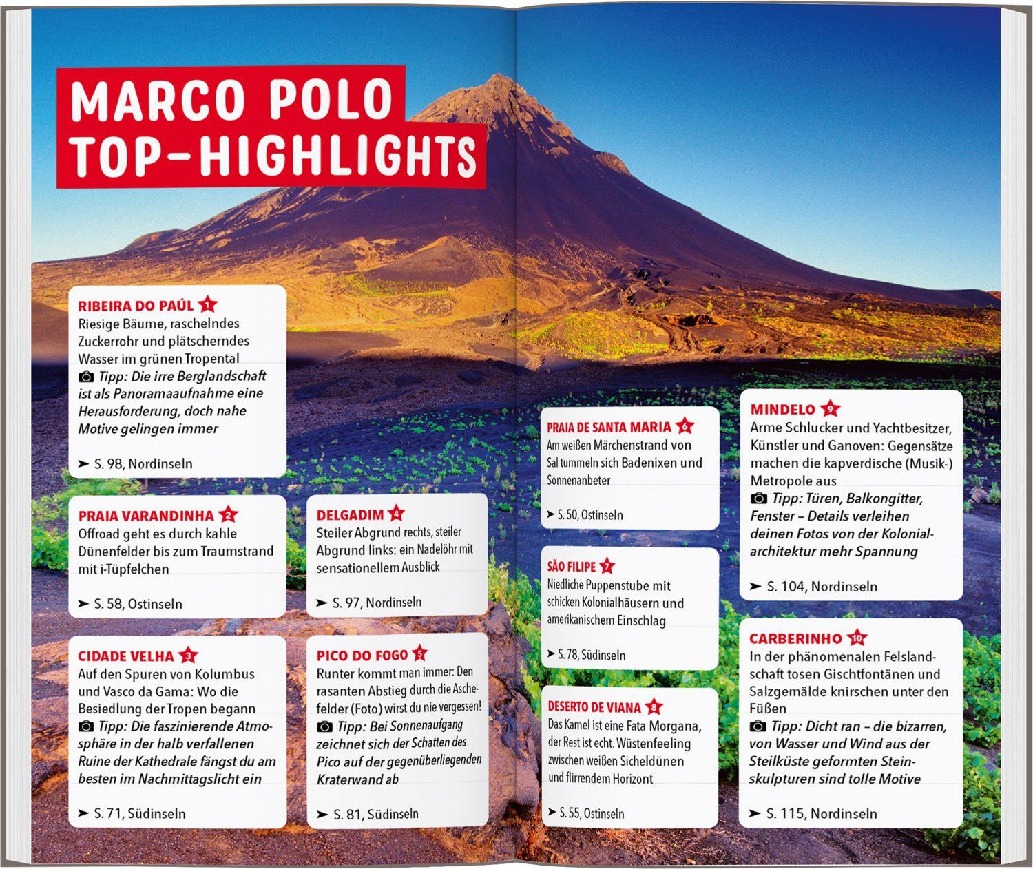 Beispielinhalt (Bild) MARCO POLO Reiseführer Kapverdische Inseln