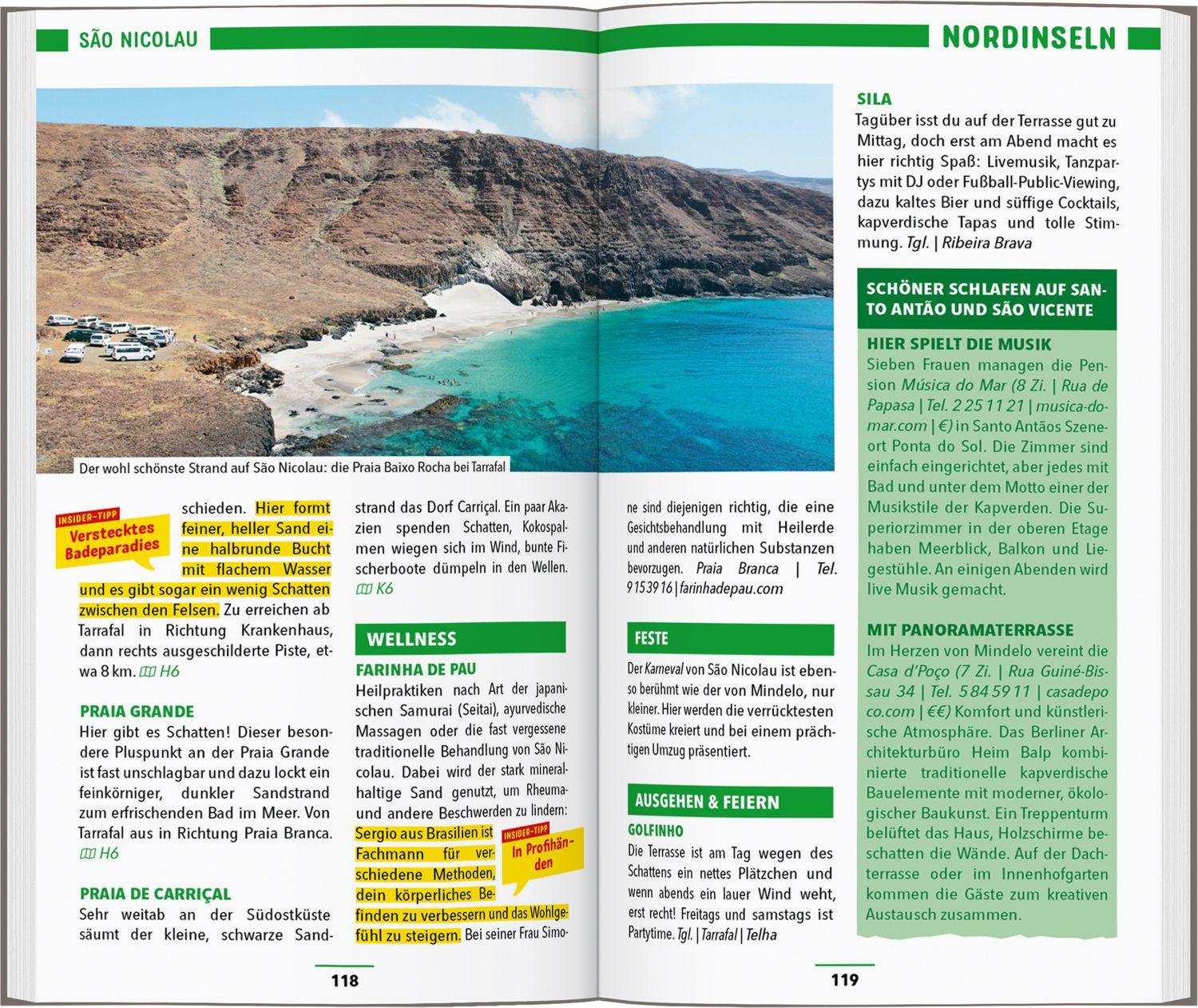 Beispielinhalt (Bild) MARCO POLO Reiseführer Kapverdische Inseln