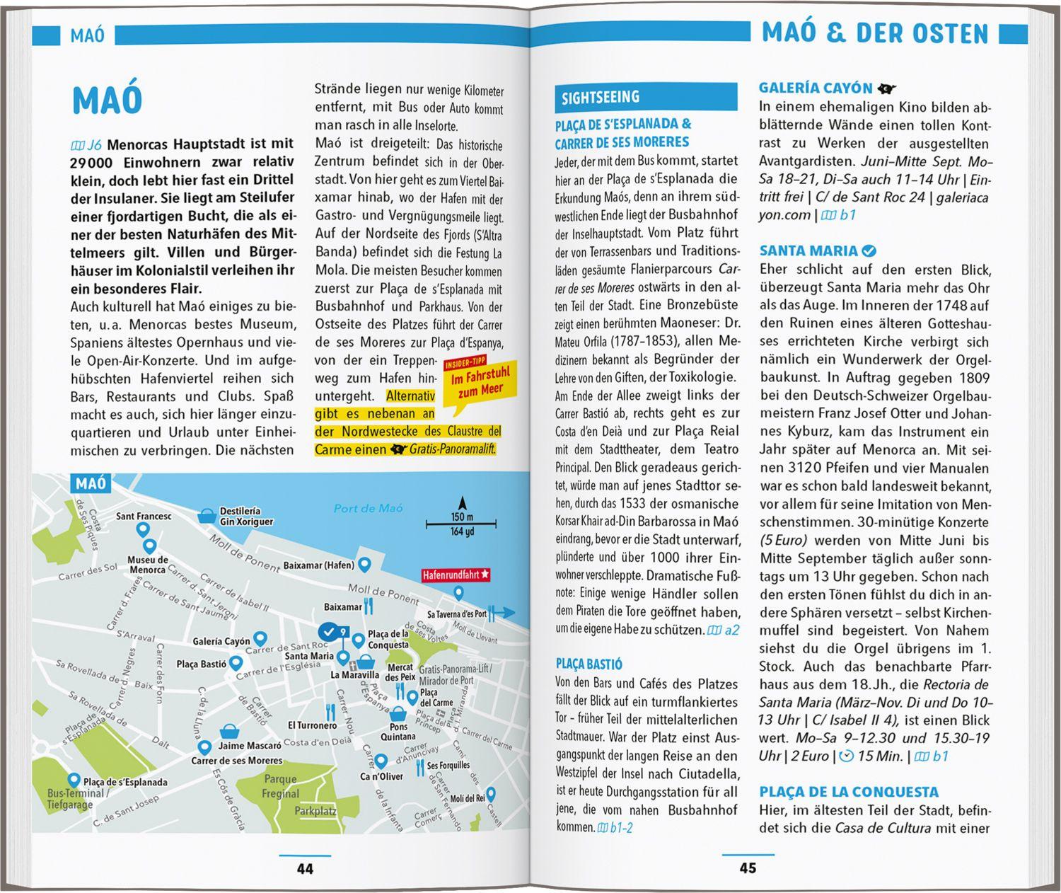 Beispielinhalt (Bild) MARCO POLO Reiseführer Menorca