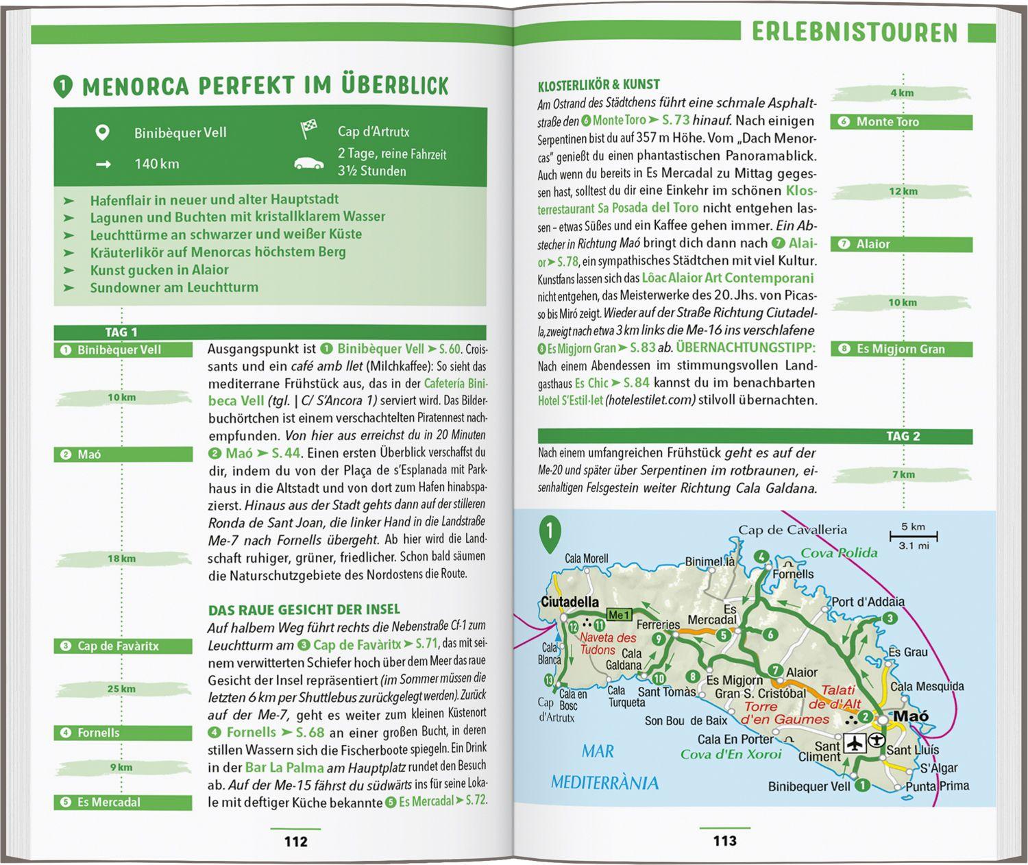 Beispielinhalt (Bild) MARCO POLO Reiseführer Menorca
