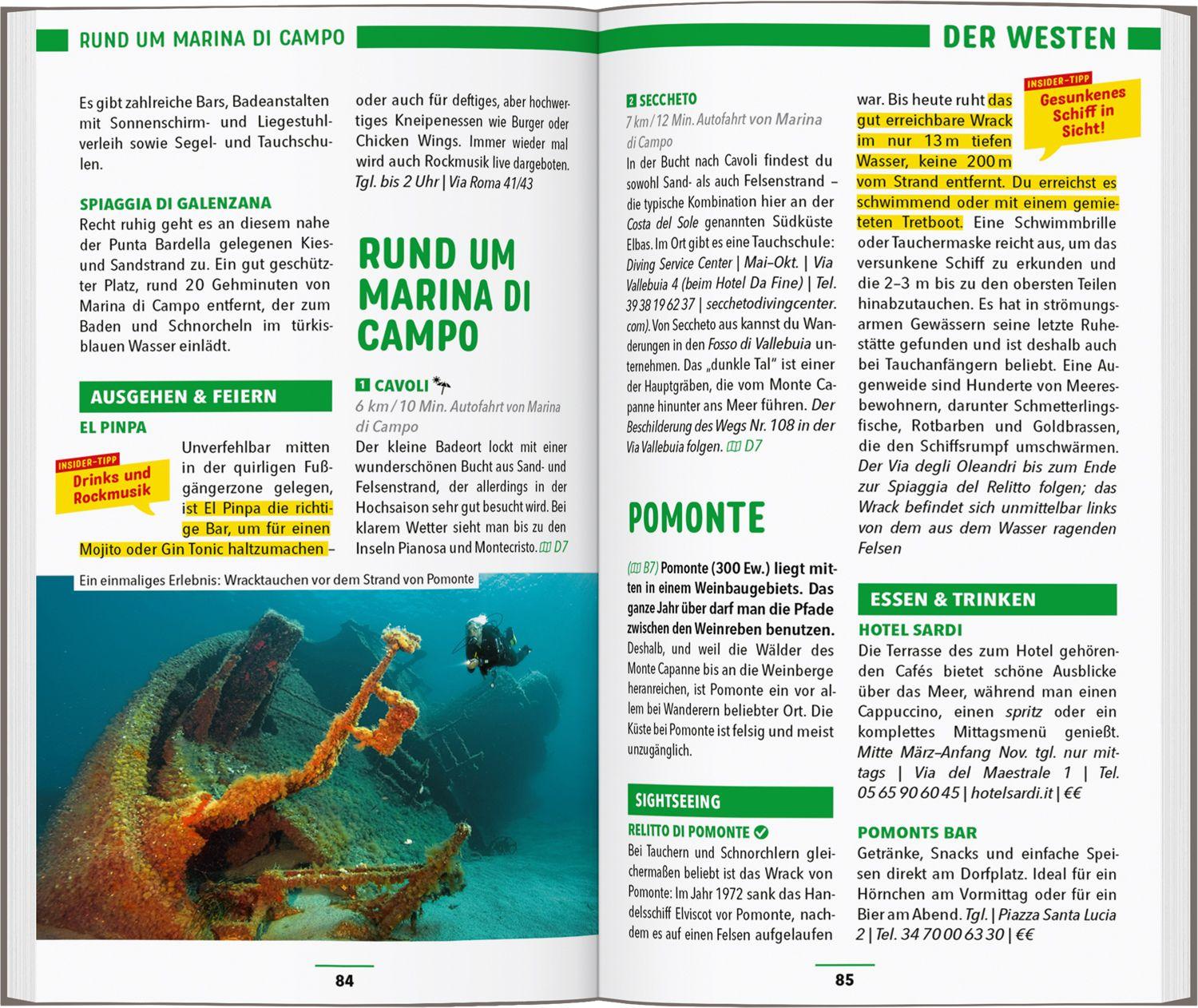 Beispielinhalt (Bild) MARCO POLO Reiseführer Elba, Toskanischer Archipel