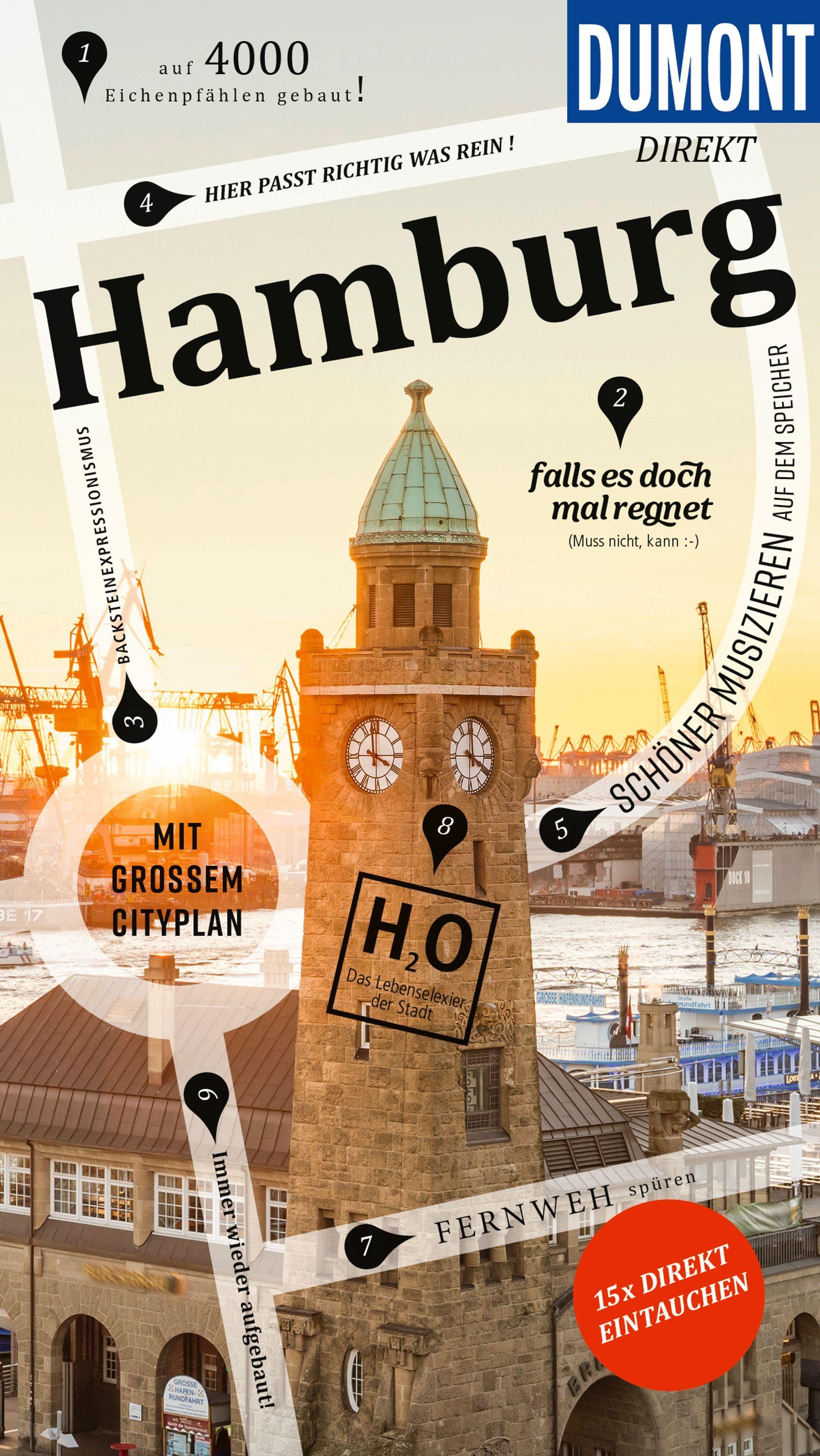 Vorderes Coverbild DUMONT direkt Reiseführer Hamburg