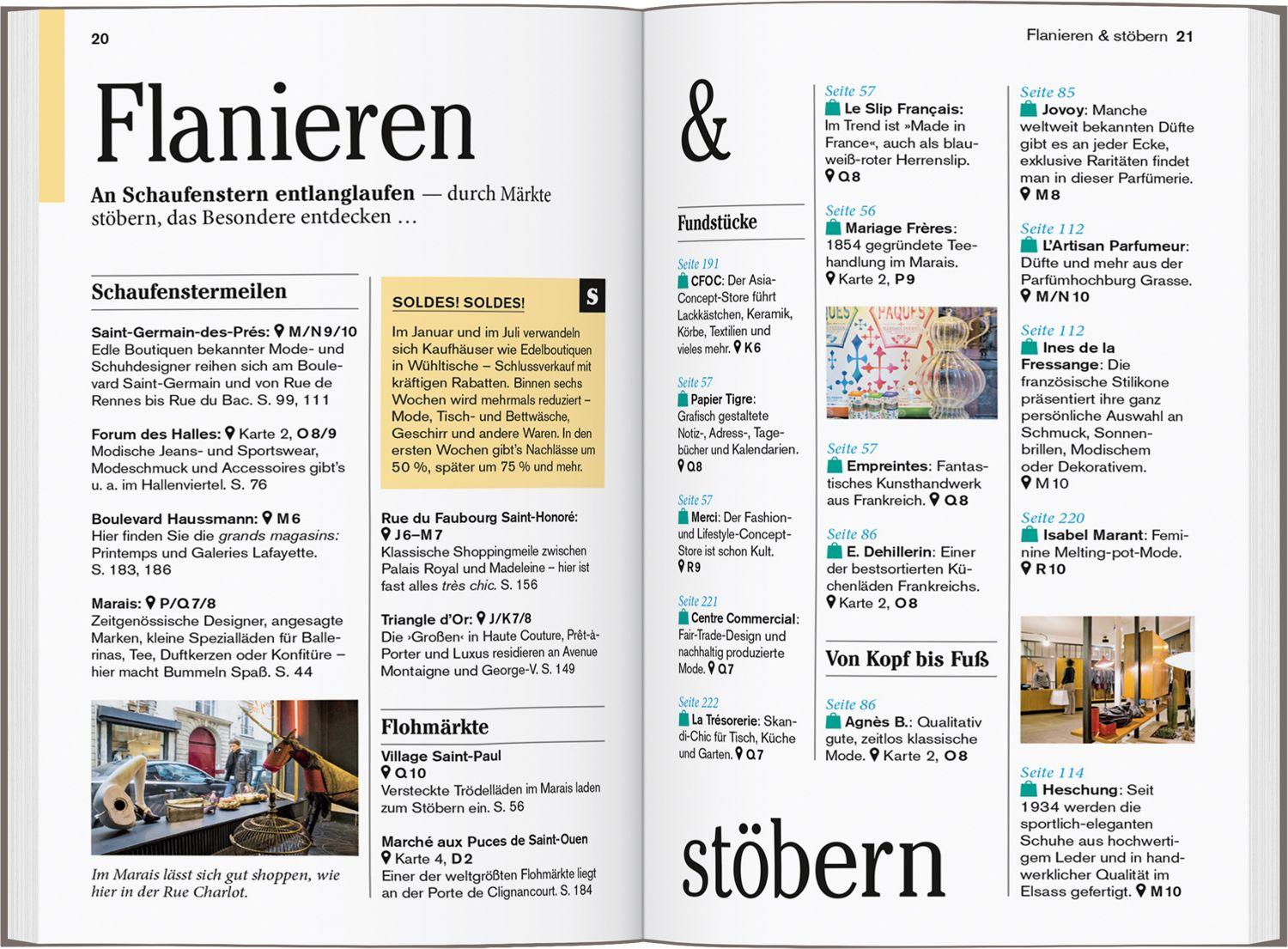 Beispielinhalt (Bild) DUMONT Reise-Taschenbuch Reiseführer Paris