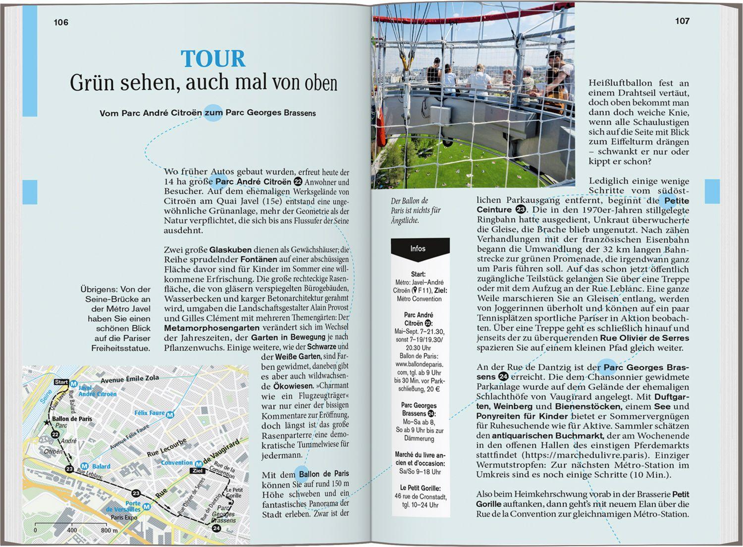 Beispielinhalt (Bild) DUMONT Reise-Taschenbuch Reiseführer Paris