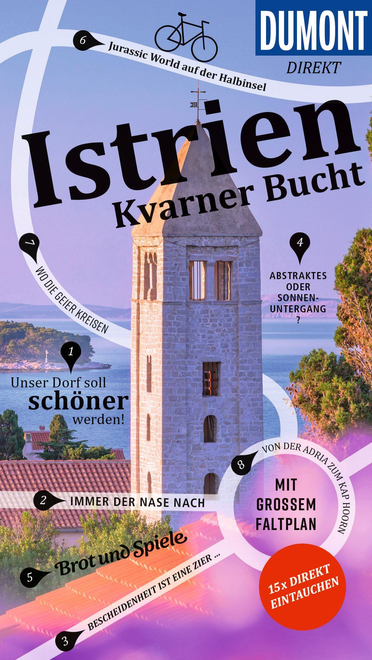 Vorderes Coverbild DUMONT direkt Reiseführer Istrien, Kvarner Bucht