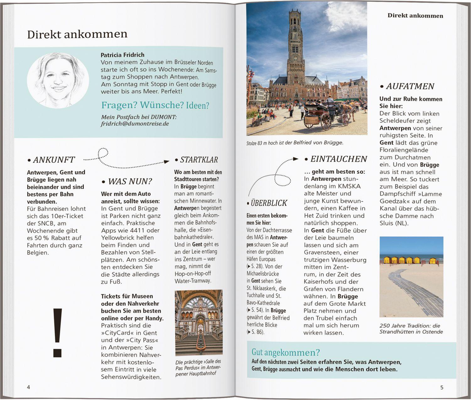 Beispielinhalt (Bild) DUMONT direkt Reiseführer Antwerpen, Gent, Brügge