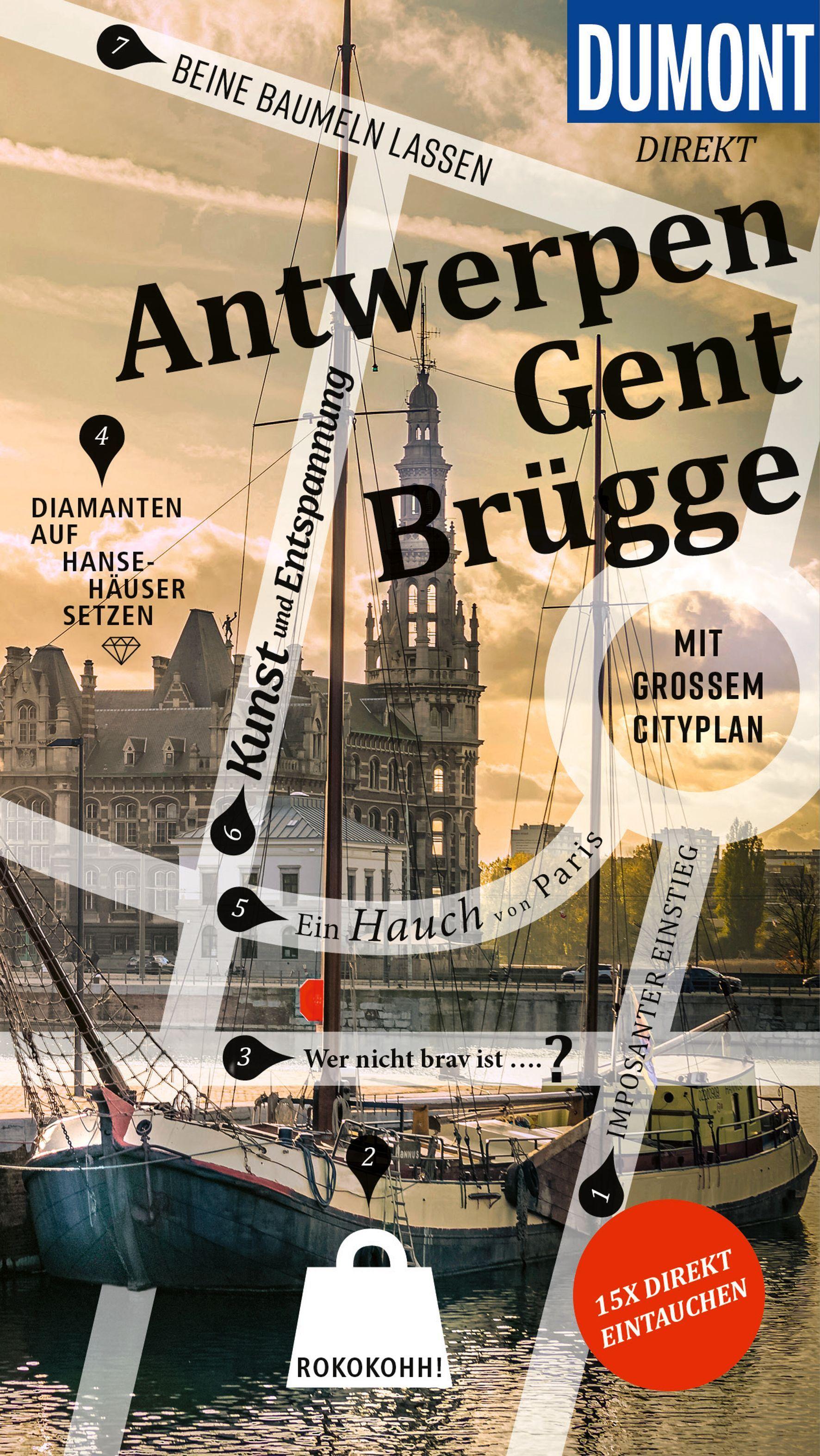 Vorderes Coverbild DUMONT direkt Reiseführer Antwerpen, Gent, Brügge