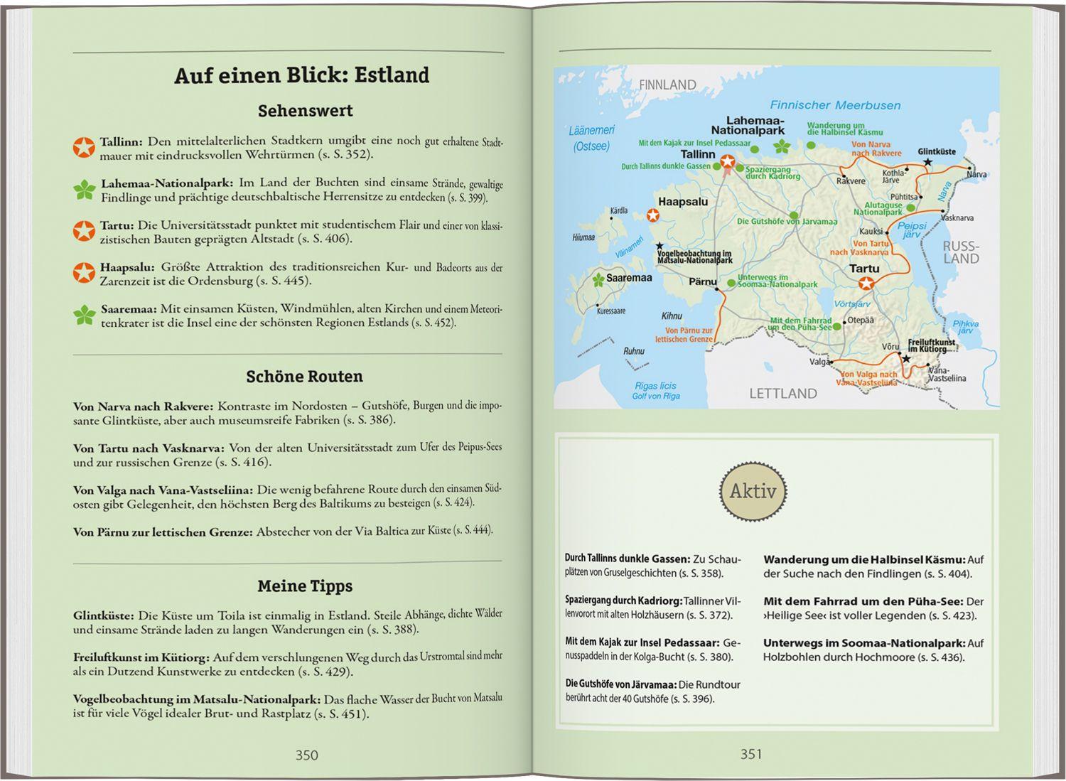 Beispielinhalt (Bild) DUMONT Reise-Handbuch Reiseführer Baltikum