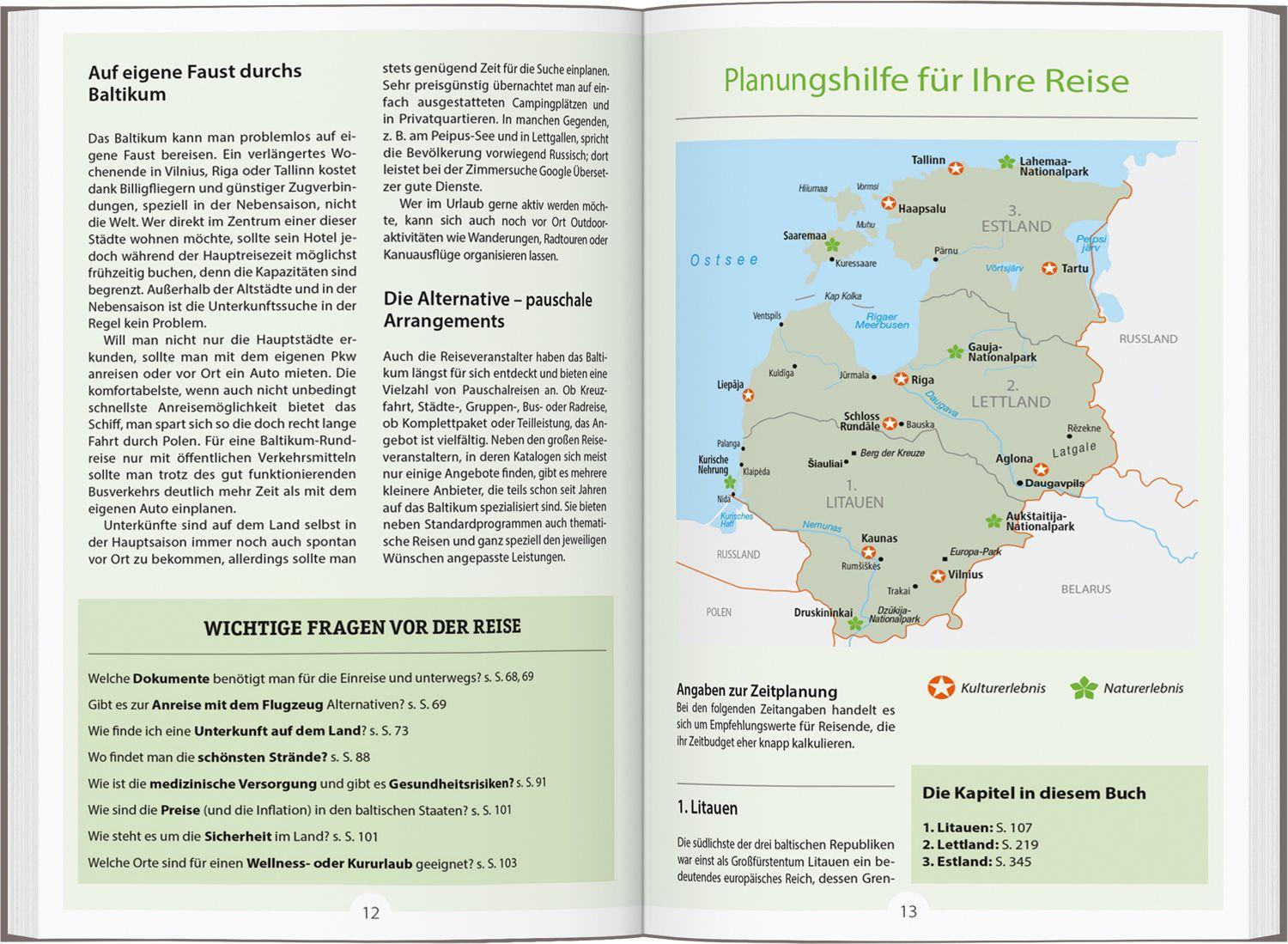 Beispielinhalt (Bild) DUMONT Reise-Handbuch Reiseführer Baltikum