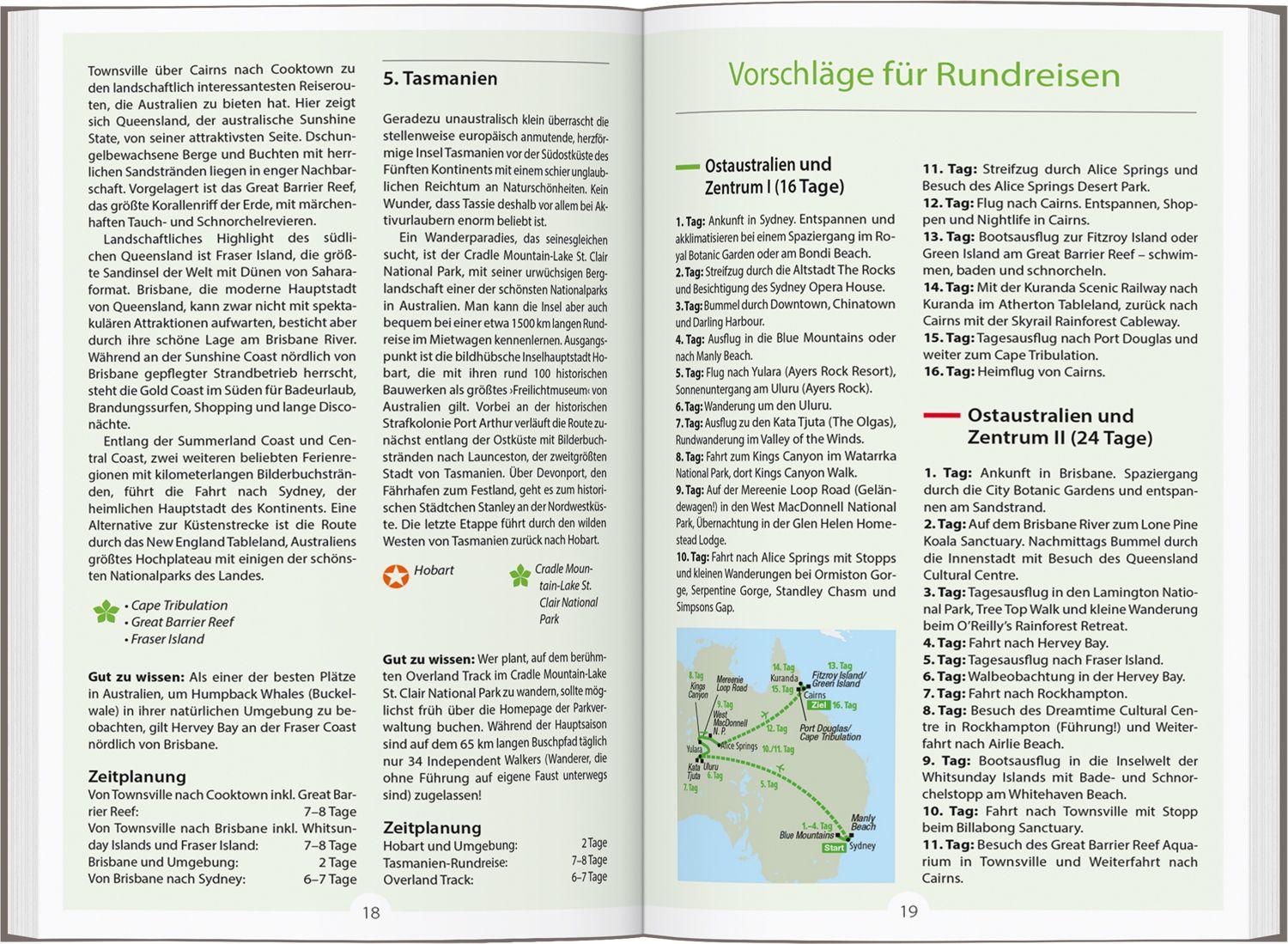 Beispielinhalt (Bild) DUMONT Reise-Handbuch Reiseführer Australien