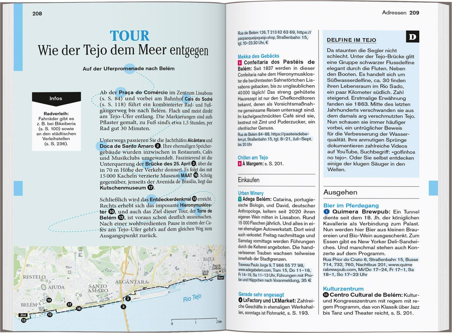 Beispielinhalt (Bild) DUMONT Reise-Taschenbuch Reiseführer Lissabon