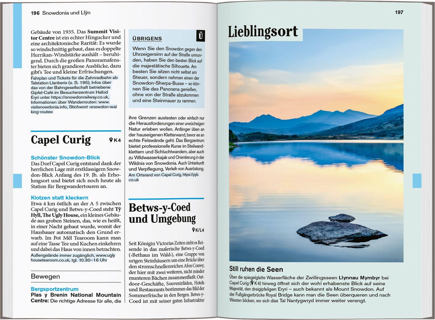 Beispielinhalt (Bild) DUMONT Reise-Taschenbuch Reiseführer Wales