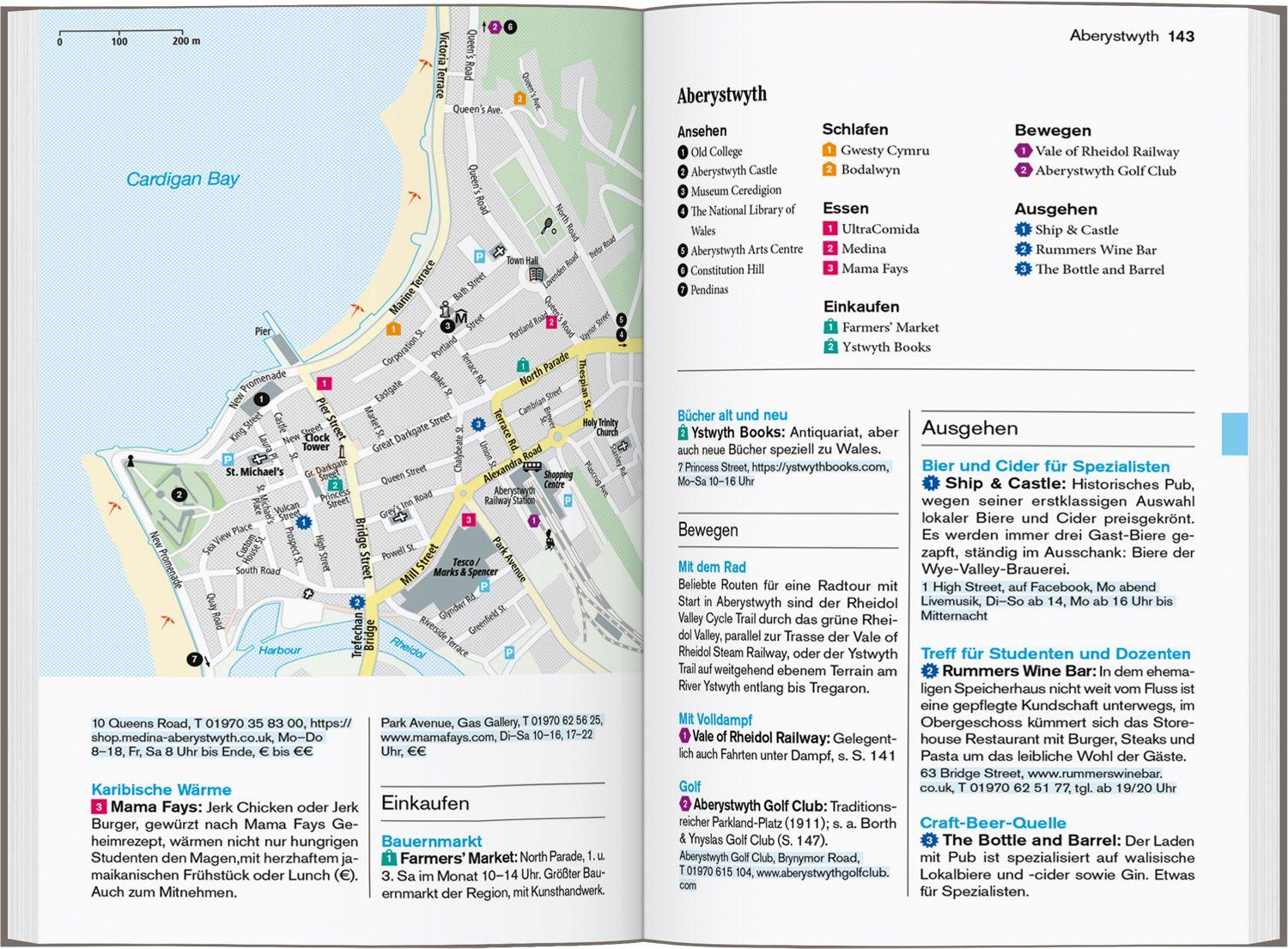 Beispielinhalt (Bild) DUMONT Reise-Taschenbuch Reiseführer Wales