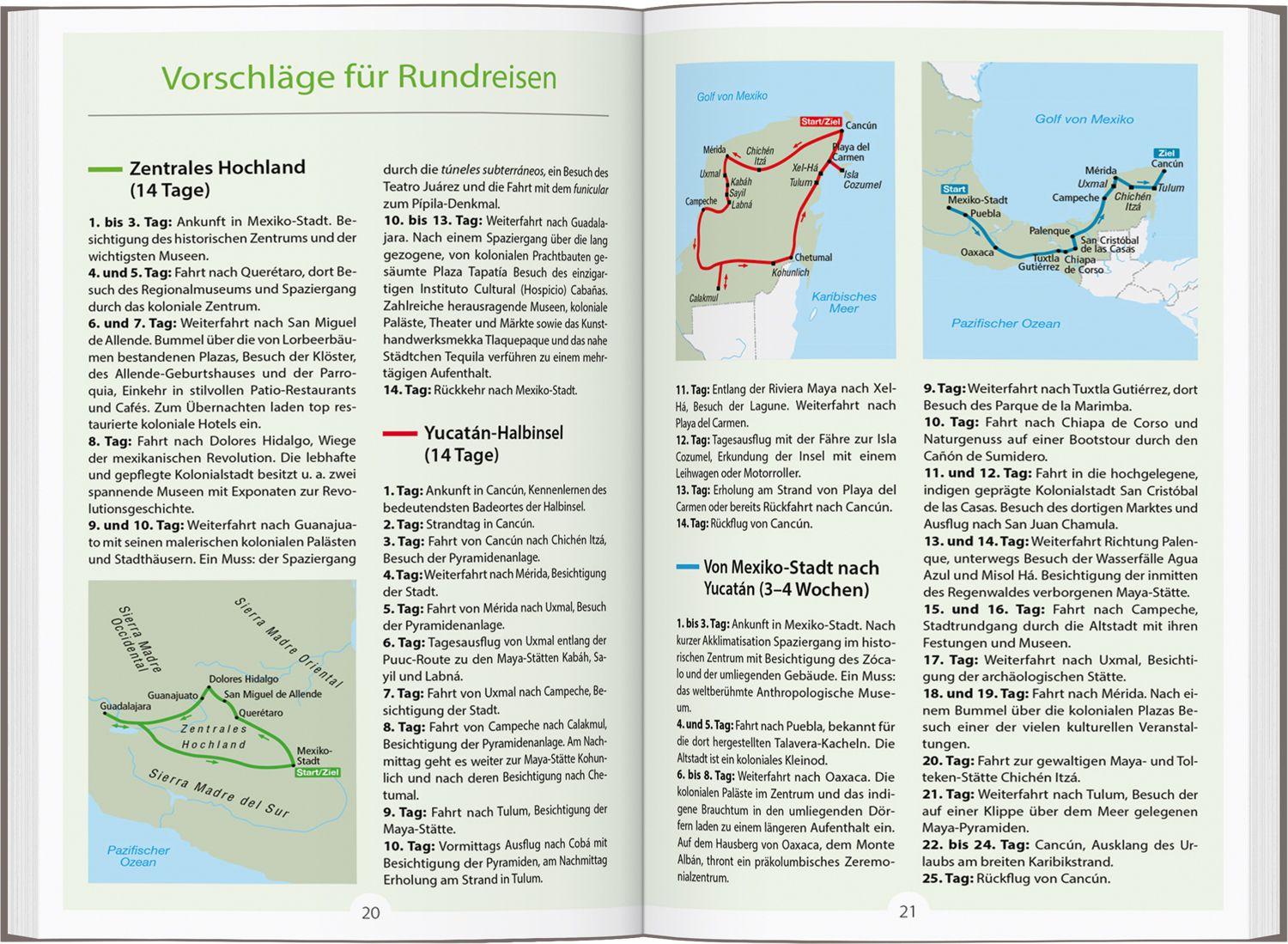 Beispielinhalt (Bild) DUMONT Reise-Handbuch Reiseführer Mexiko